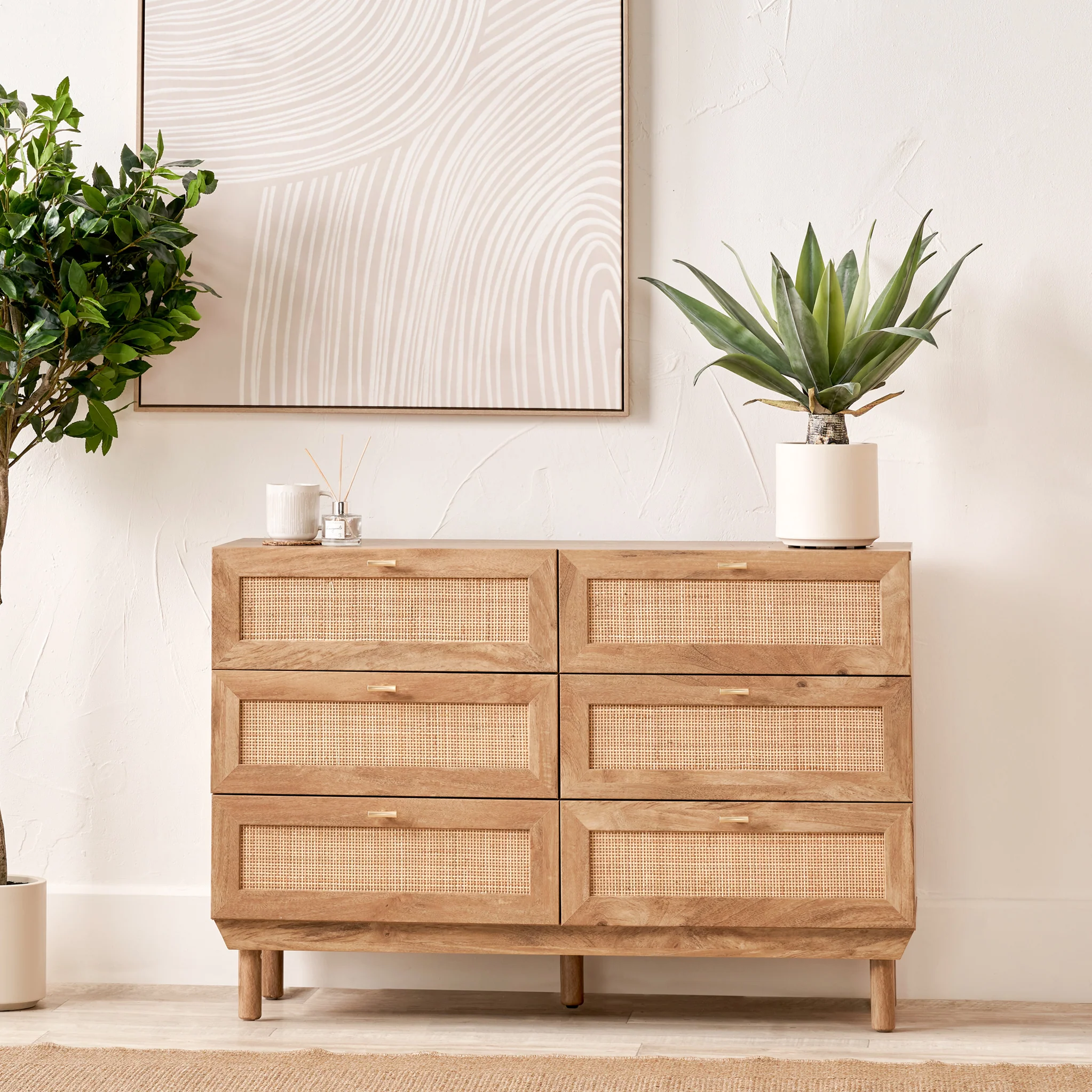 Henrik Natural Rattan 6 Drawer Chest - Image 5