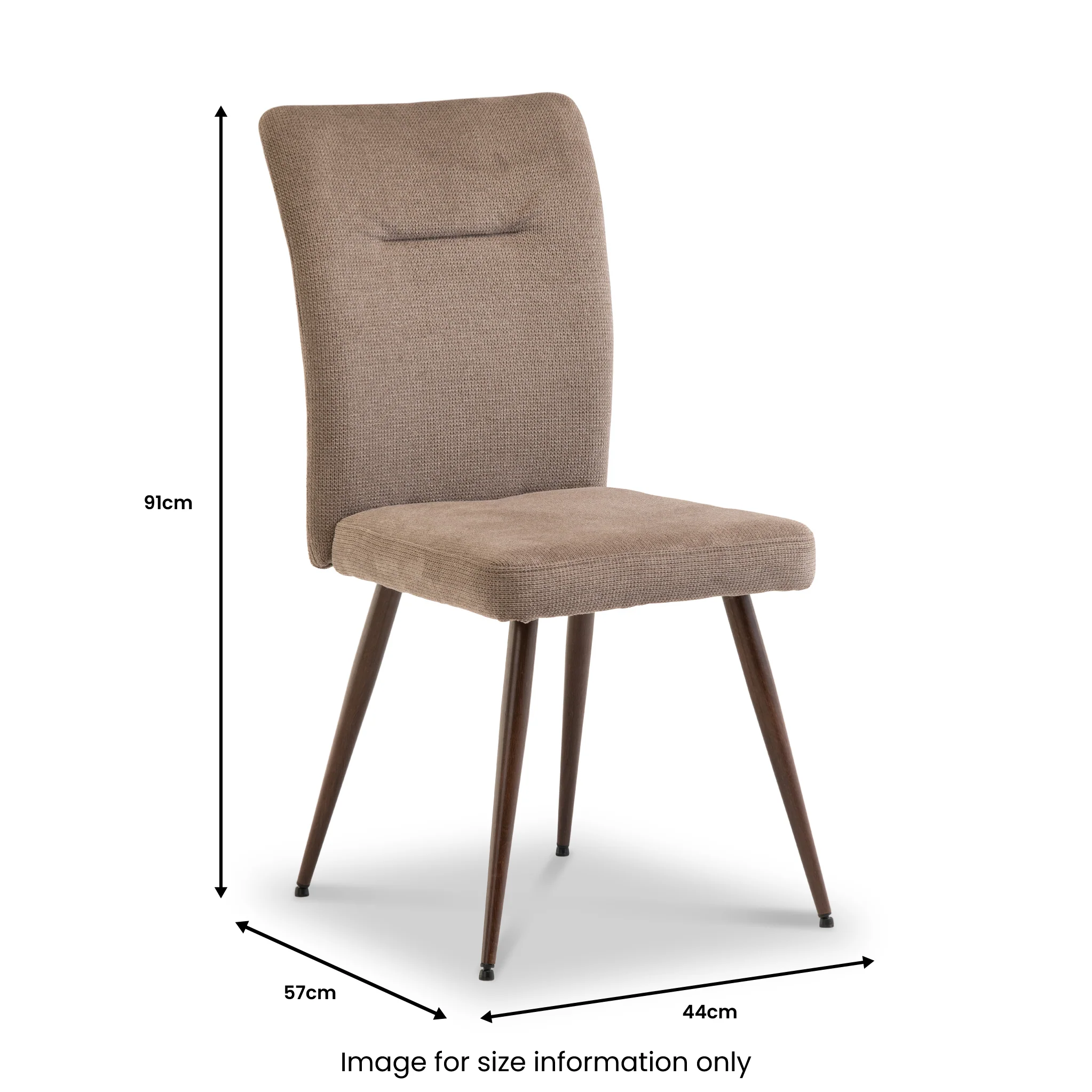 Henrik Soft Touch Cross Weave Fabric Dining Chair - Image 5