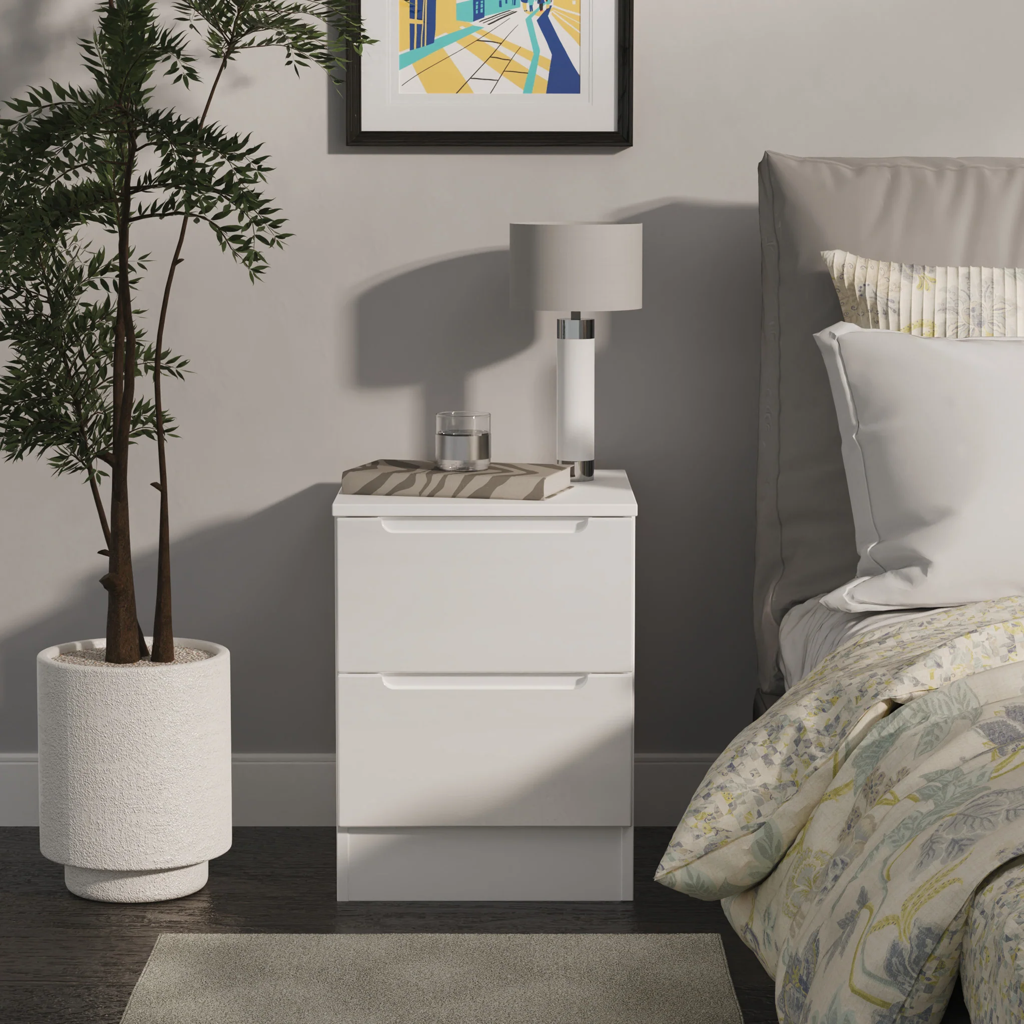 Henshaw 2 Drawer Bedside Table - Image 2