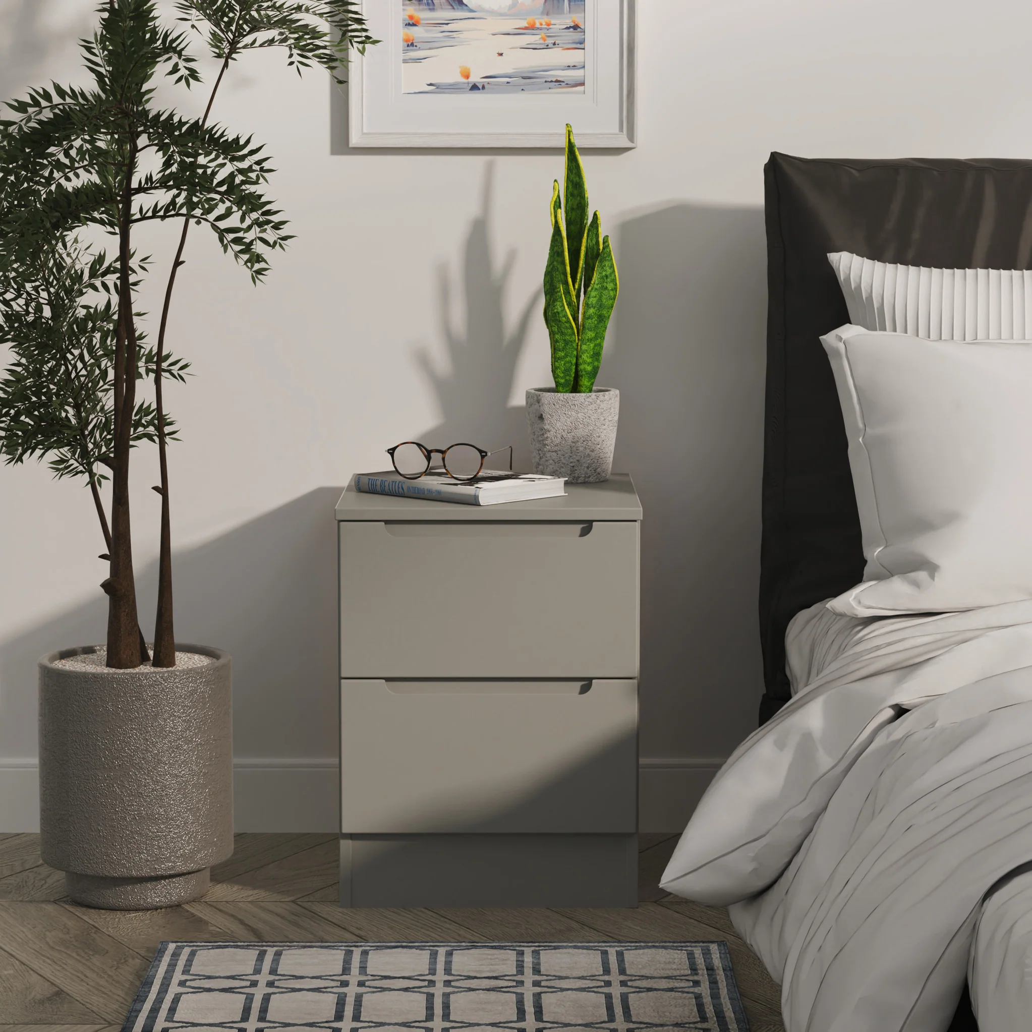 Henshaw 2 Drawer Bedside Table - Image 8
