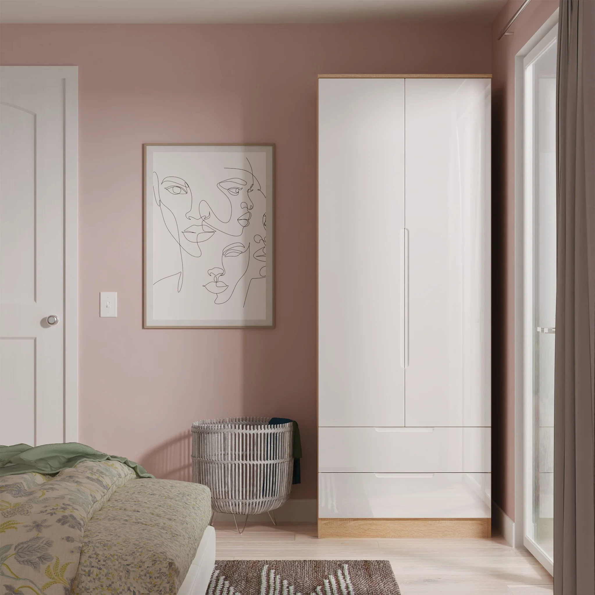 Henshaw 2 Drawer Double Wardrobe - Image 16