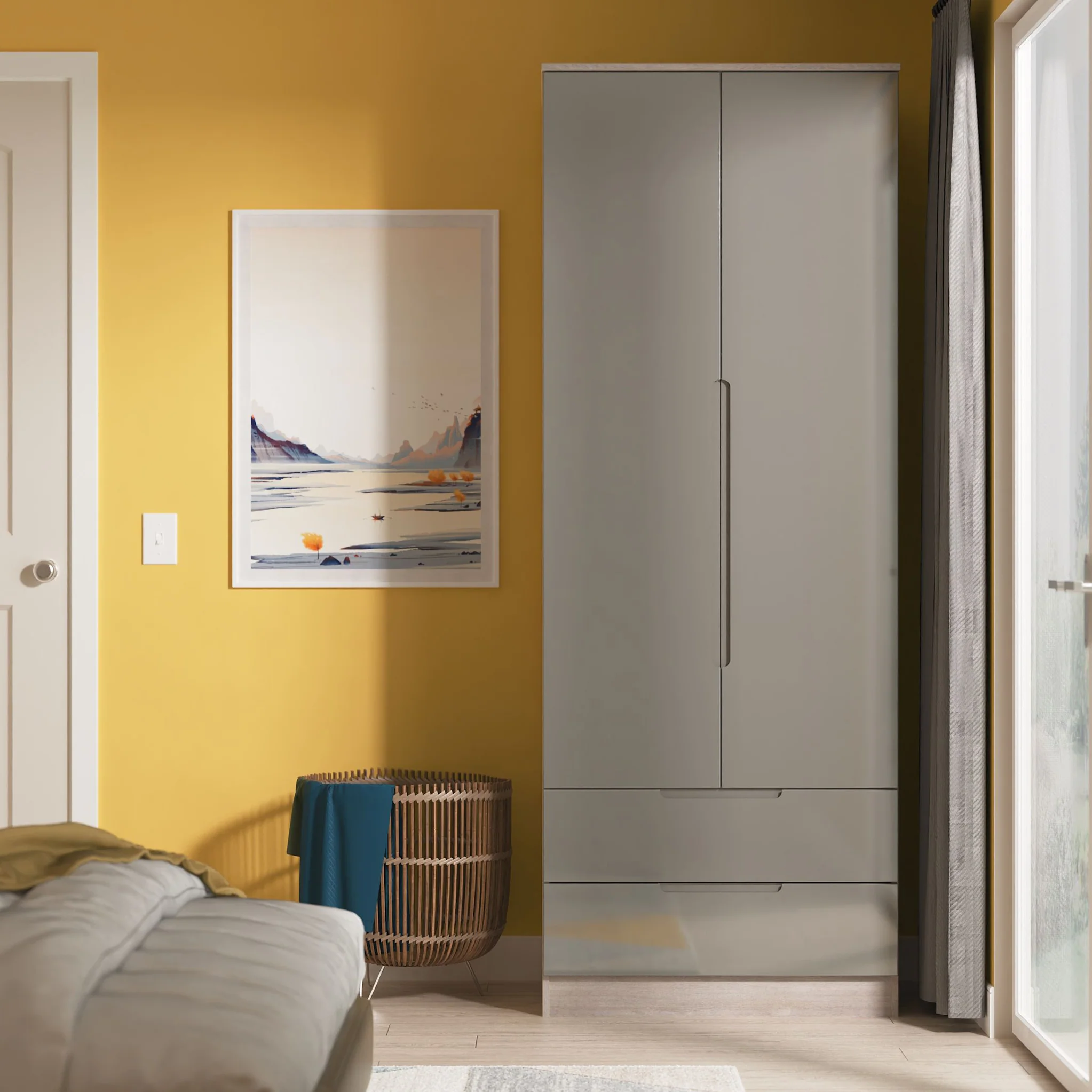 Henshaw 2 Drawer Double Wardrobe - Image 23