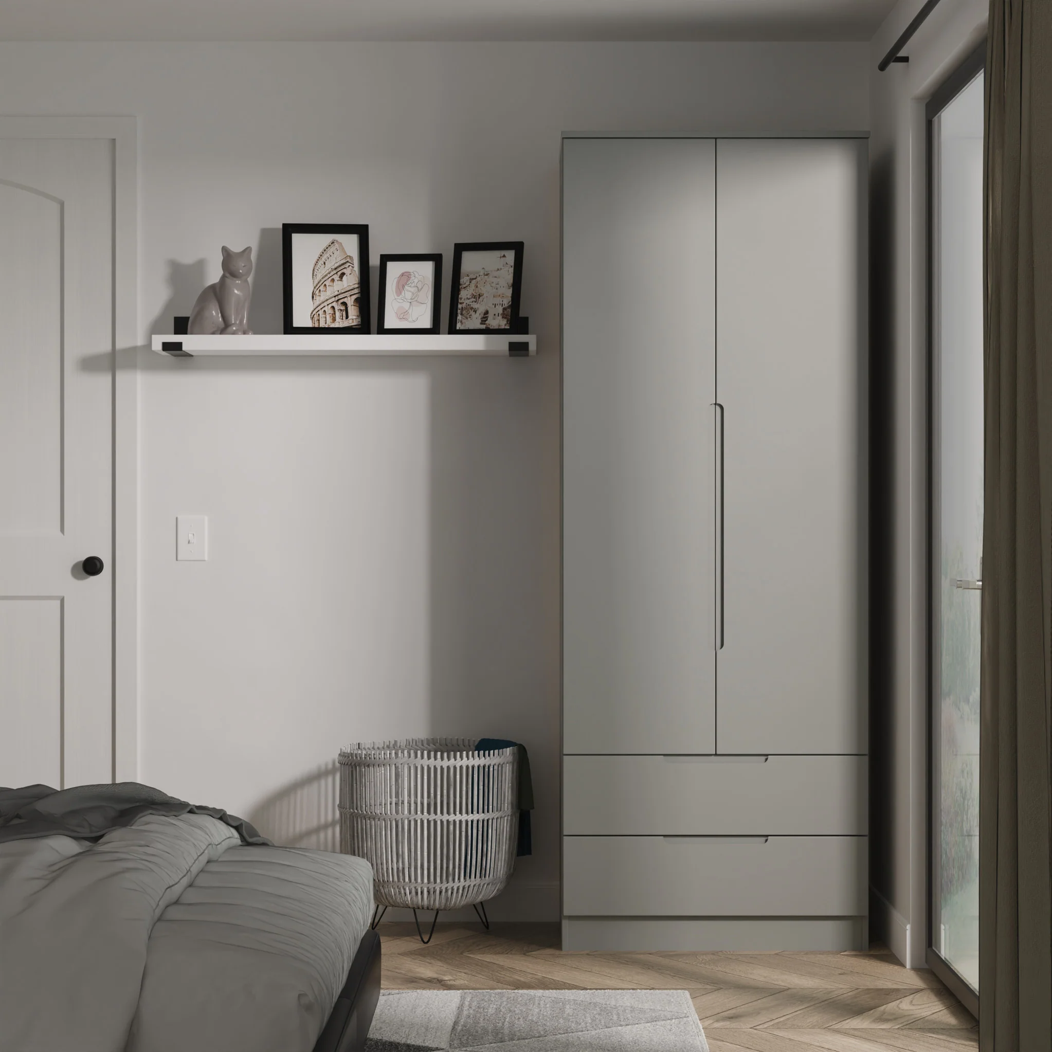 Henshaw 2 Drawer Double Wardrobe - Image 9