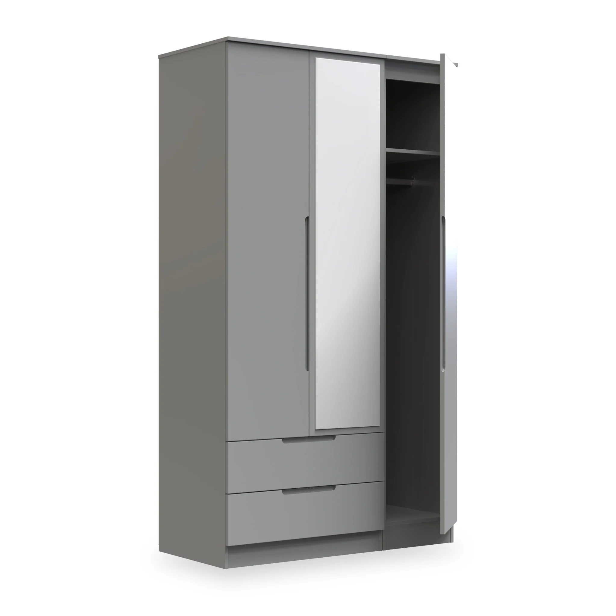 Henshaw 2 Drawer Triple Wardrobe - Image 13