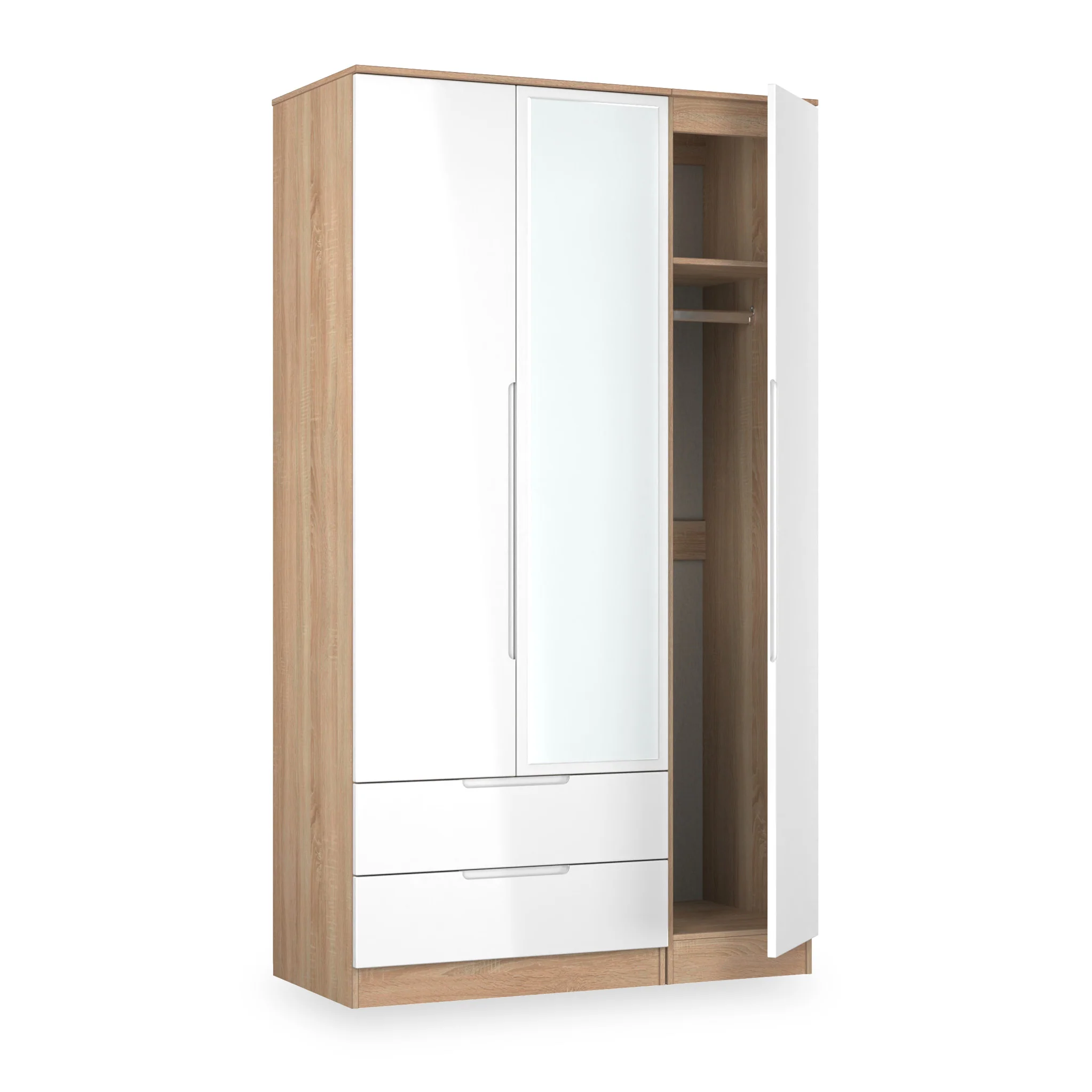 Henshaw 2 Drawer Triple Wardrobe - Image 20