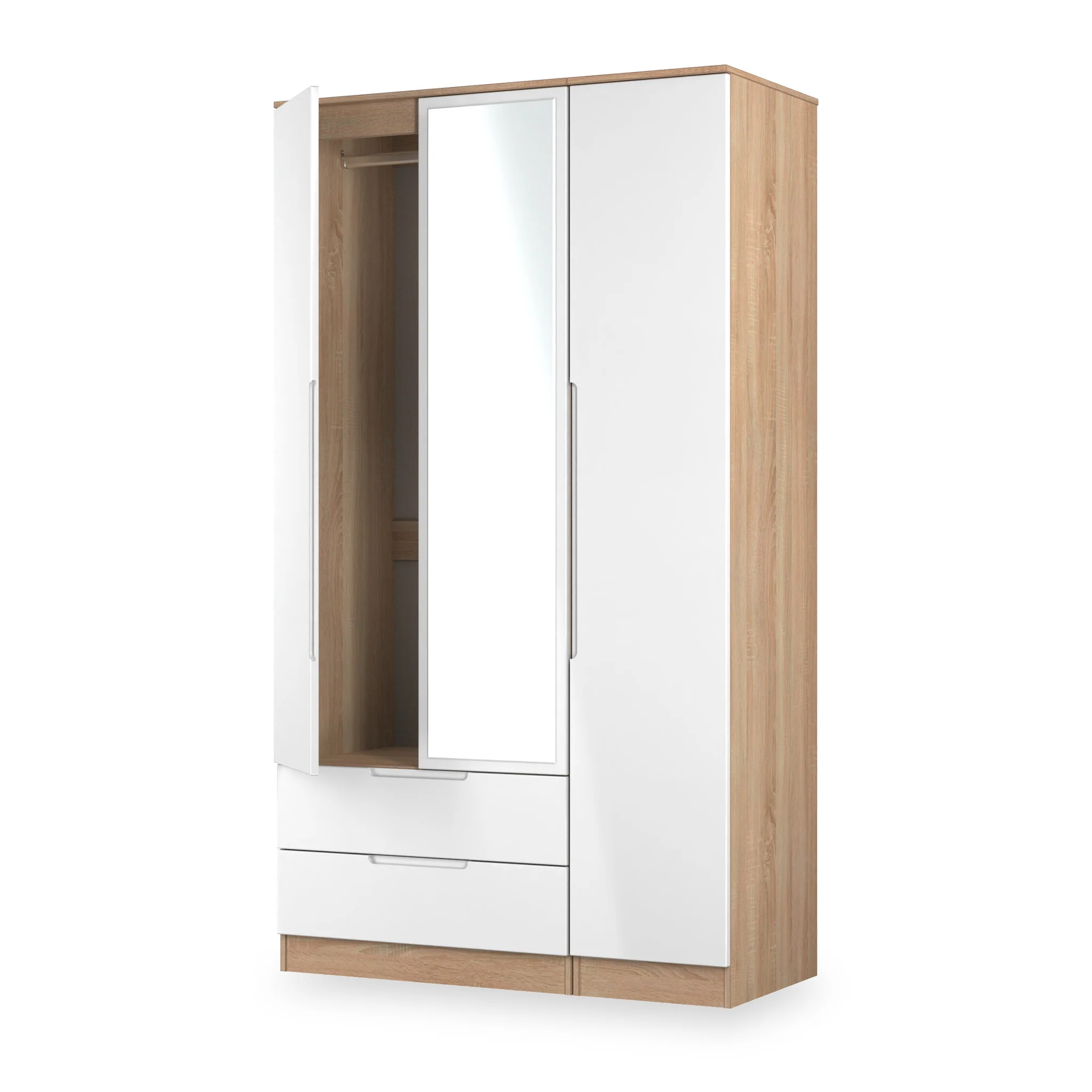 Henshaw 2 Drawer Triple Wardrobe - Image 21
