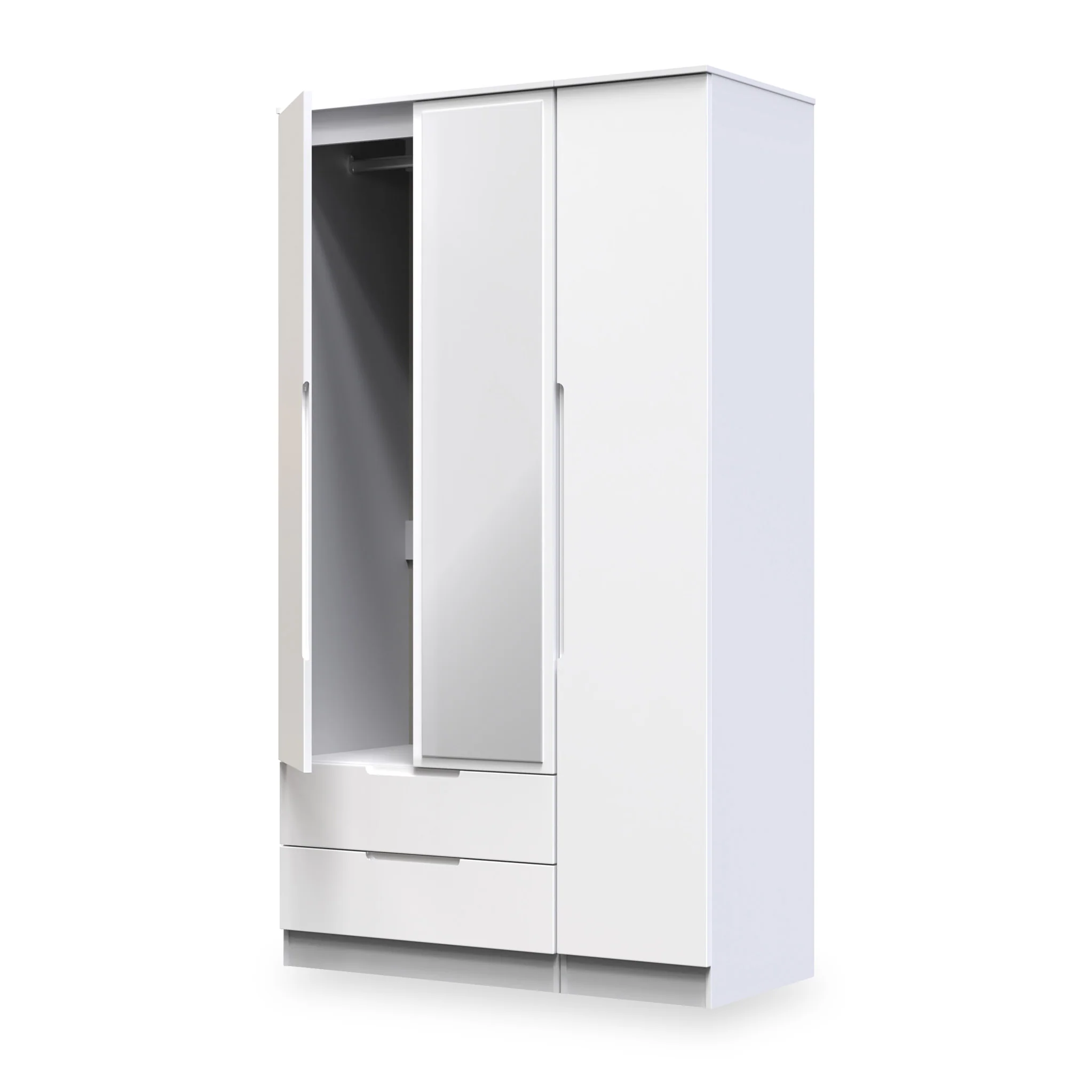 Henshaw 2 Drawer Triple Wardrobe - Image 4