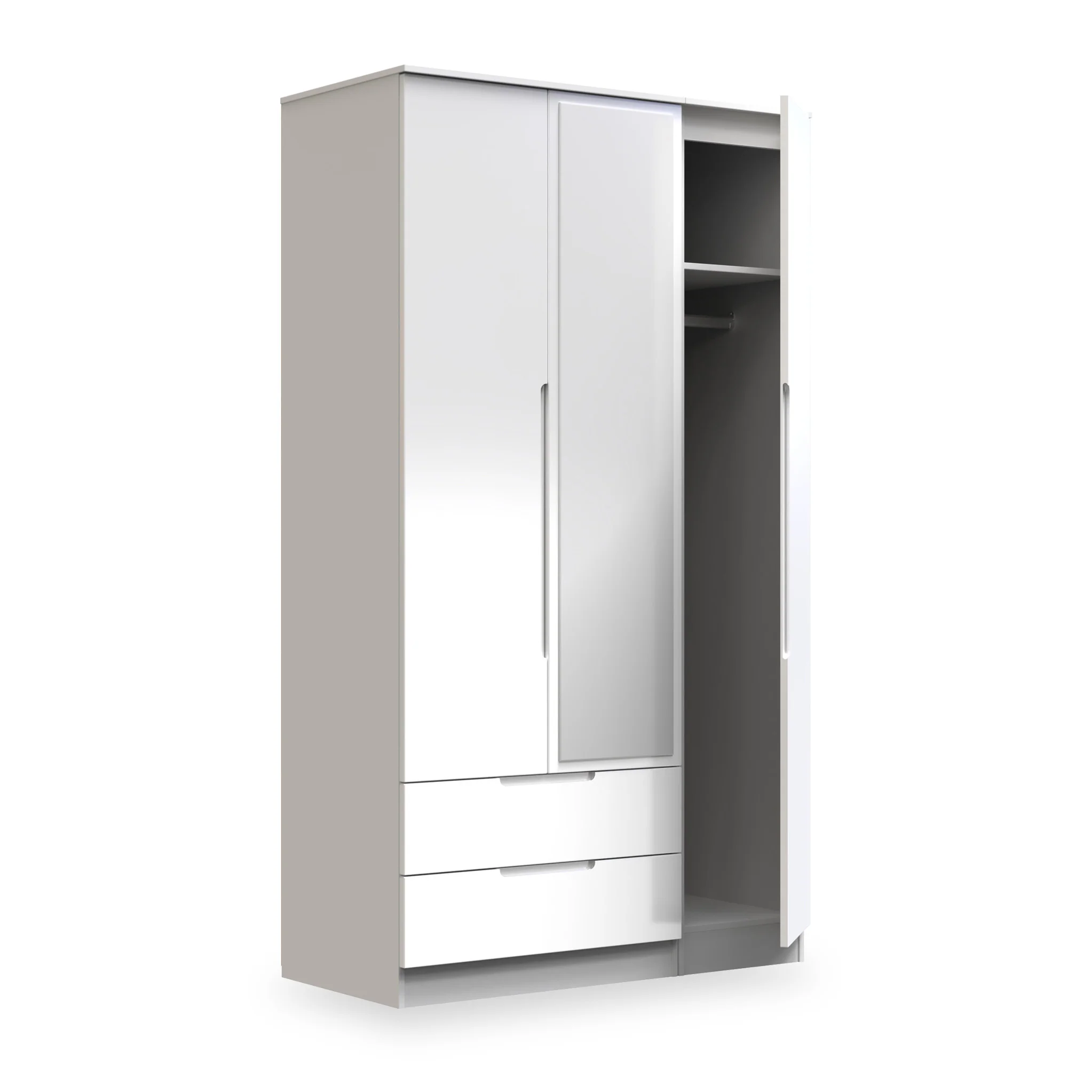 Henshaw 2 Drawer Triple Wardrobe - Image 5