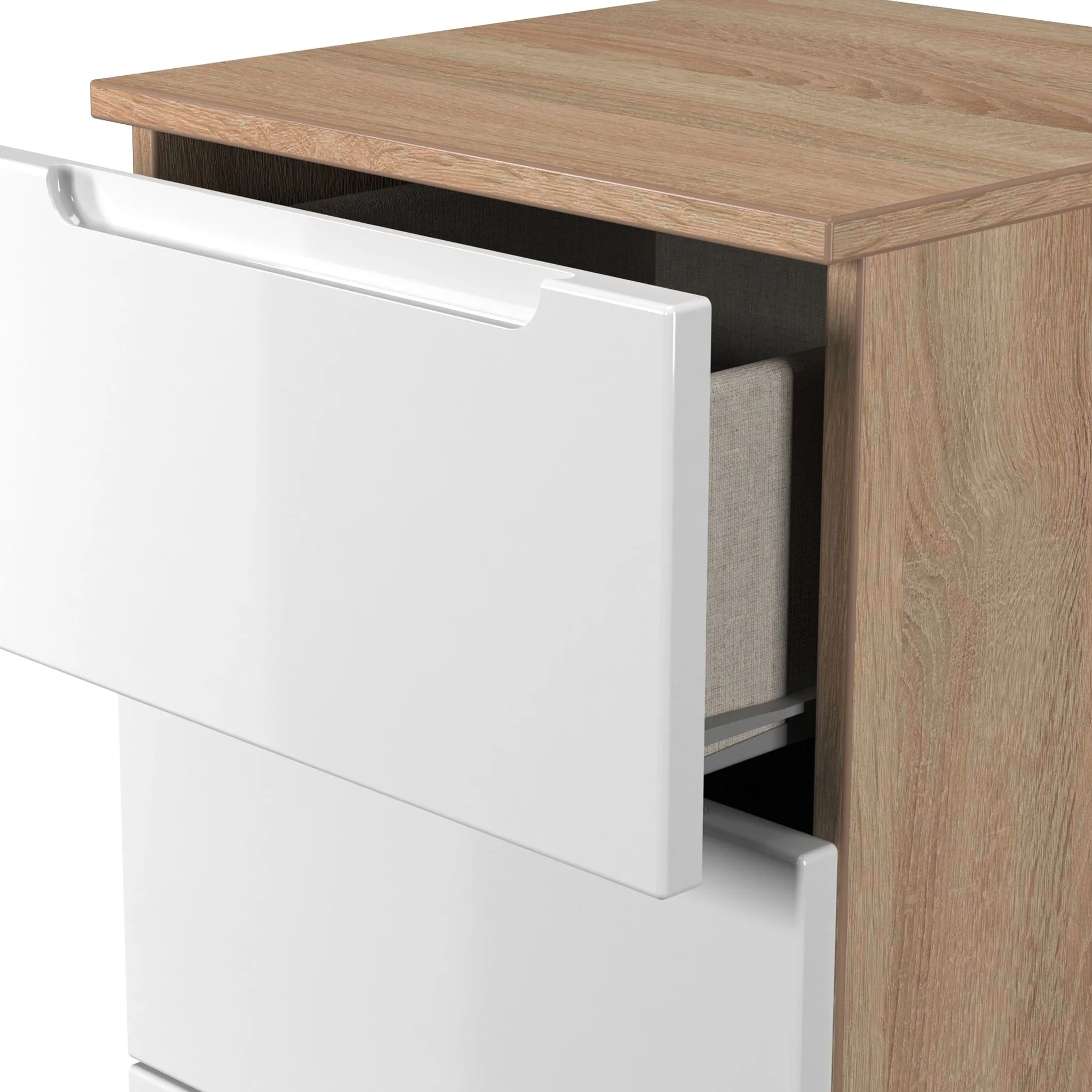 Henshaw 3 Drawer Bedside Table - Image 15