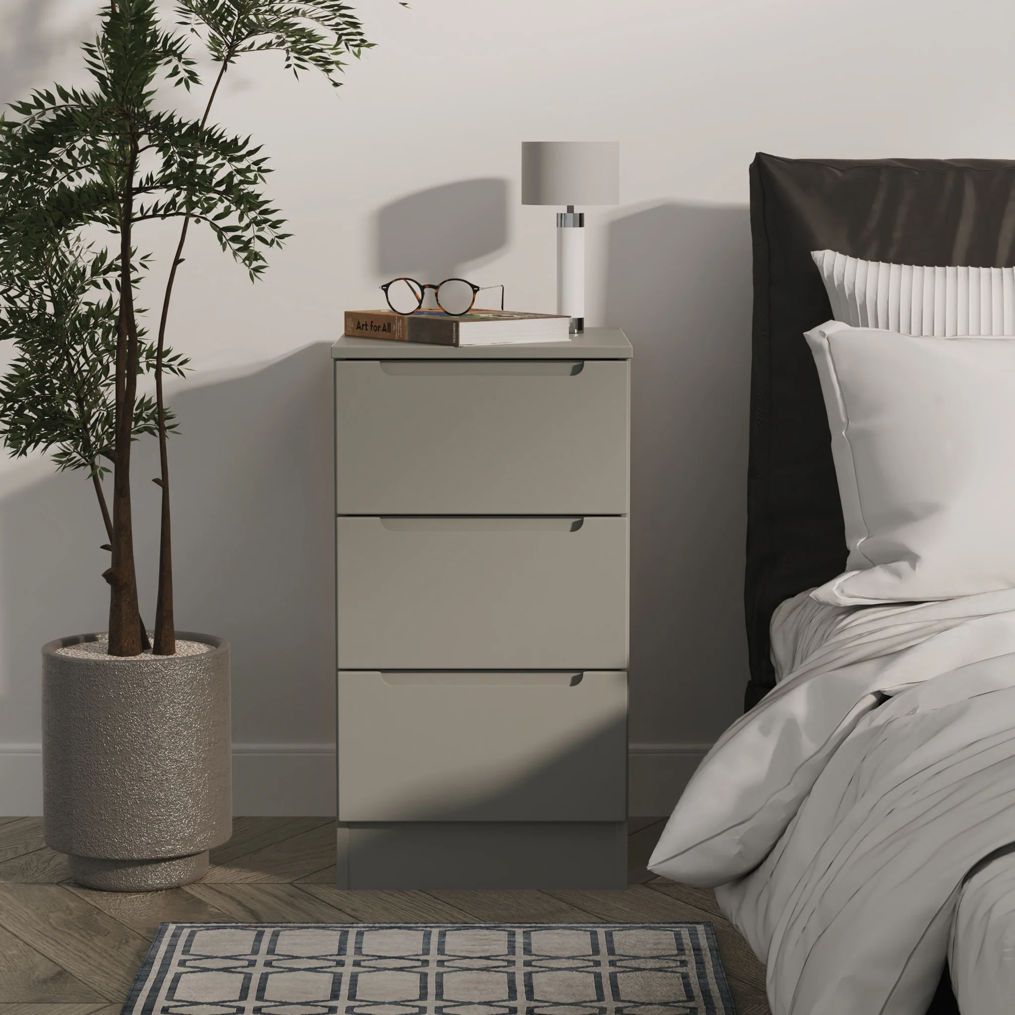 Henshaw 3 Drawer Bedside Table - Image 8