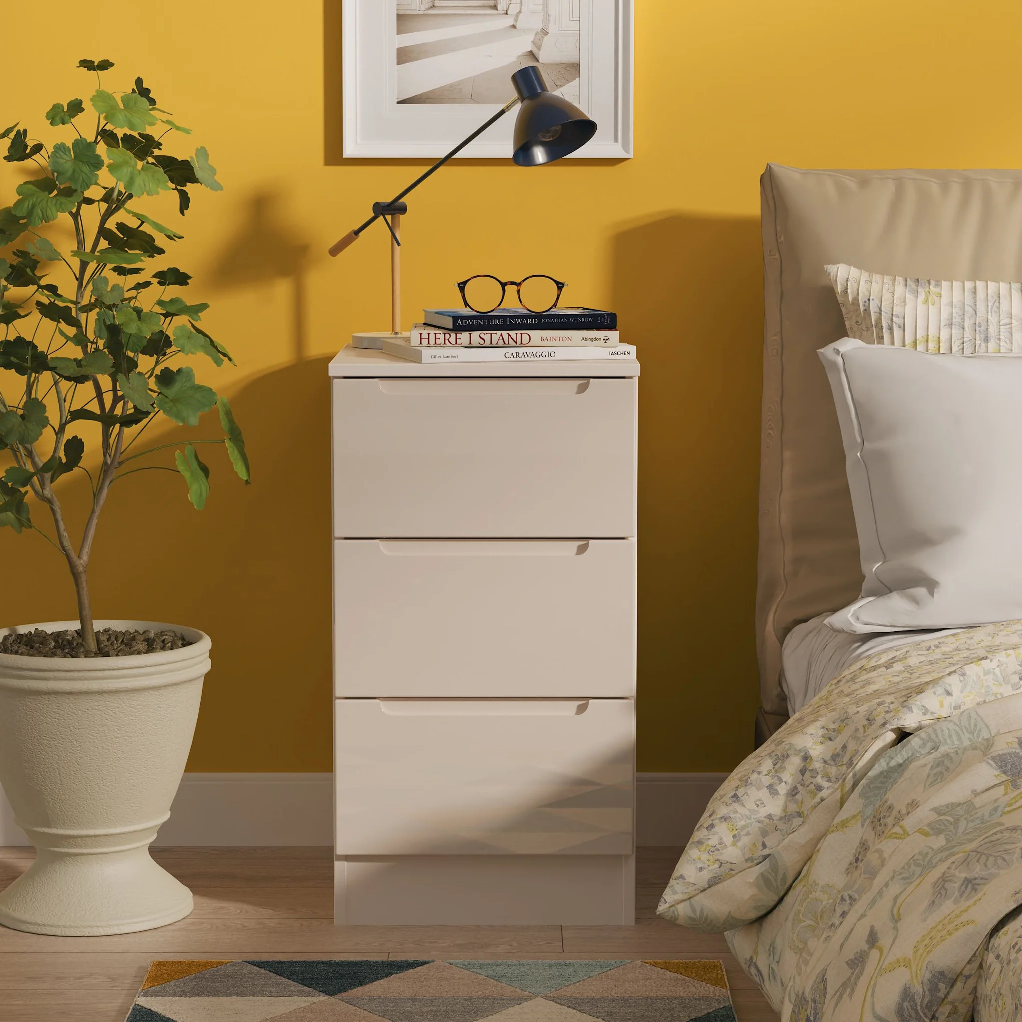 Henshaw 3 Drawer Bedside Table - Image 25