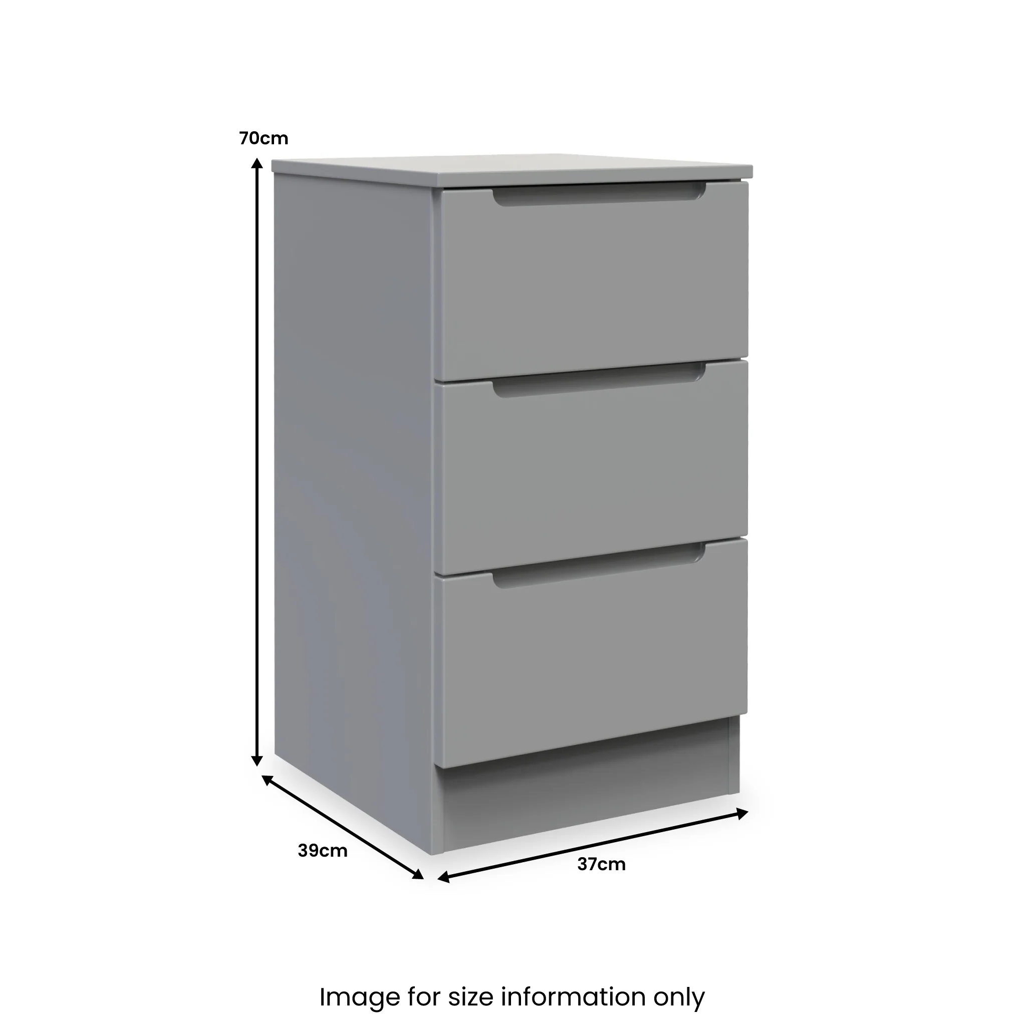 Henshaw 3 Drawer Bedside Table - Image 30