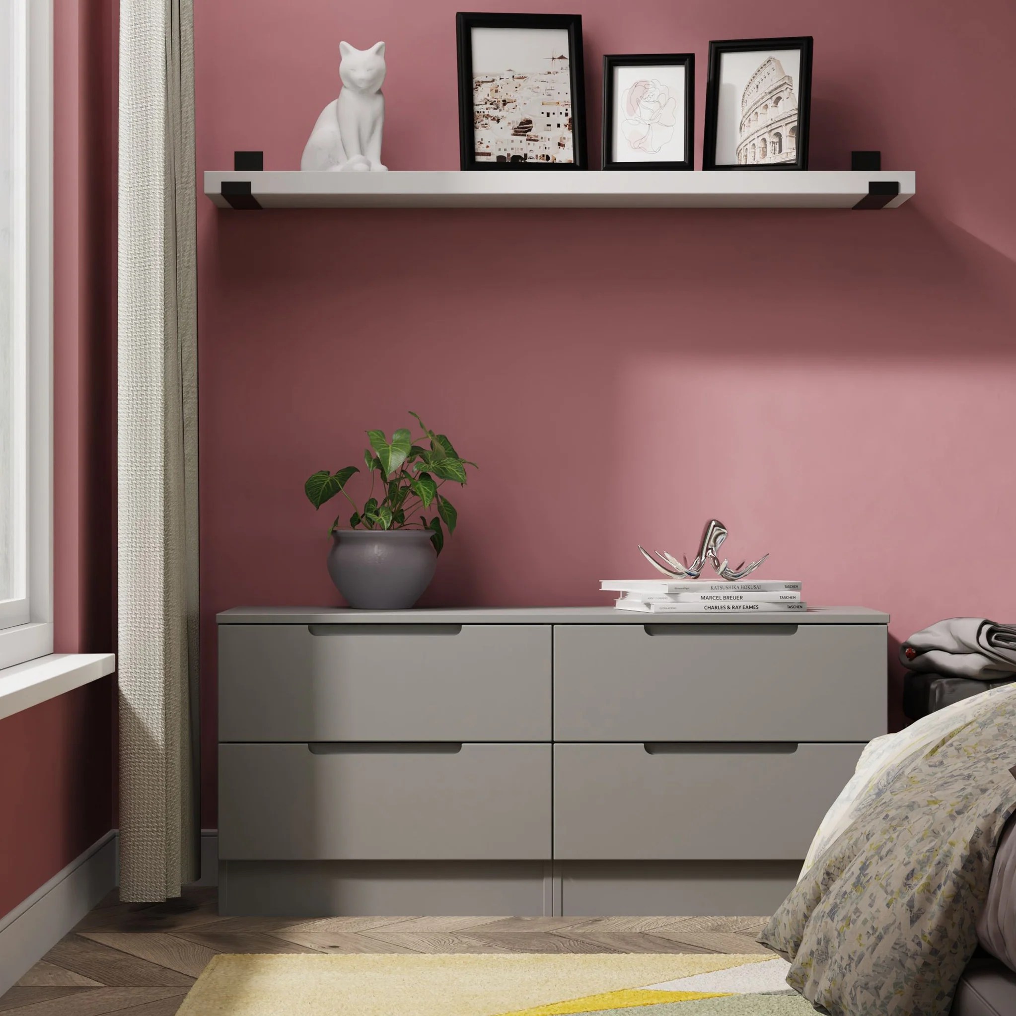 Henshaw 4 Drawer Low Chest - Image 8