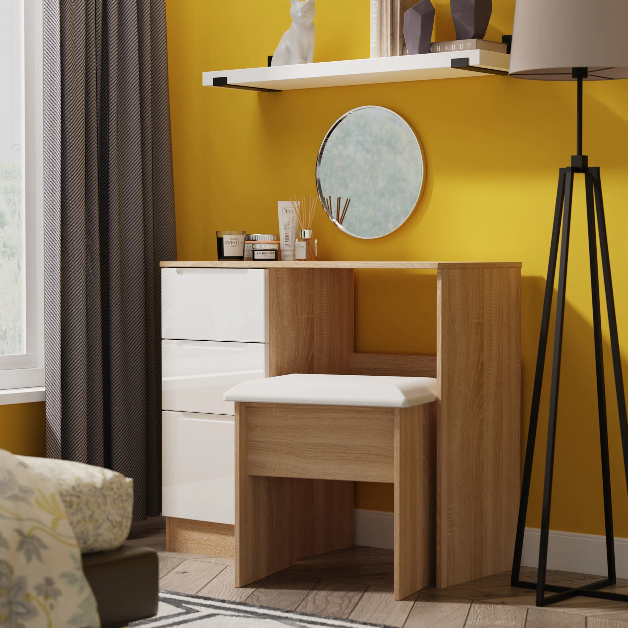 Henshaw Dressing Table Stool - Image 5