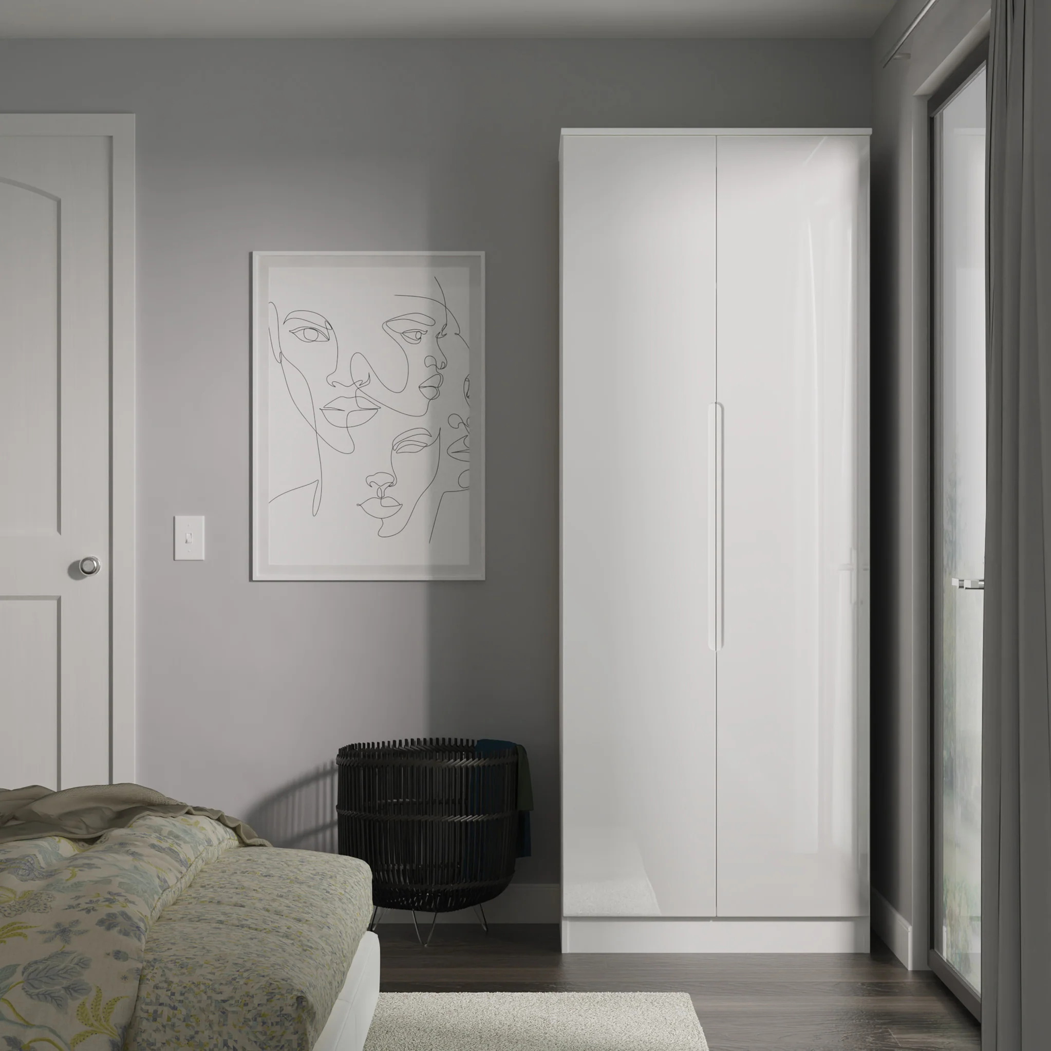 Henshaw Tall Double Wardrobe - Image 2