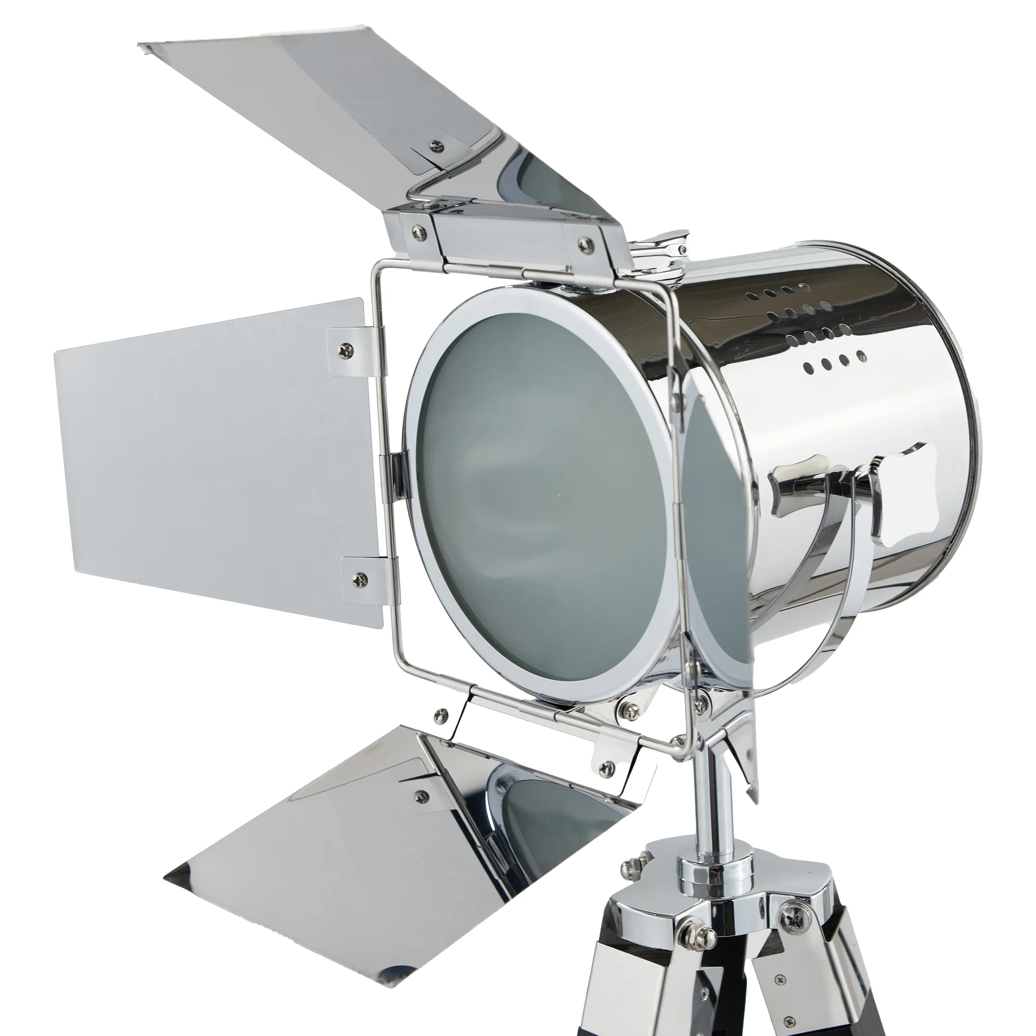 Hereford Silver and Black Tripod Floor Lamp - Image 3