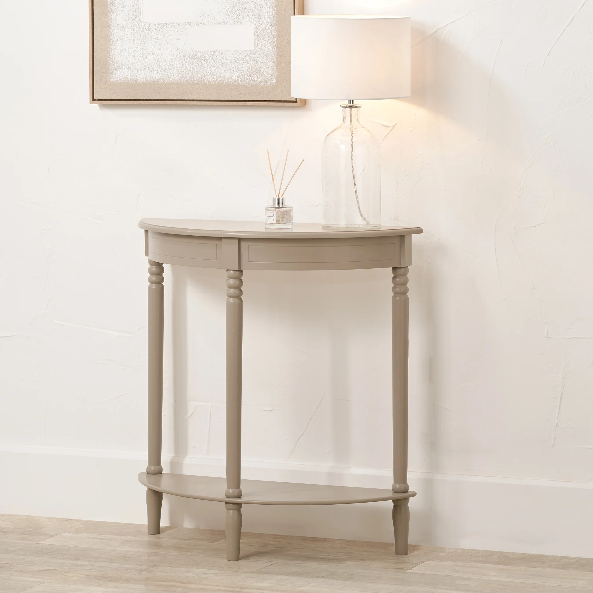 Heritage Pine Half Moon Console Table - Image 13