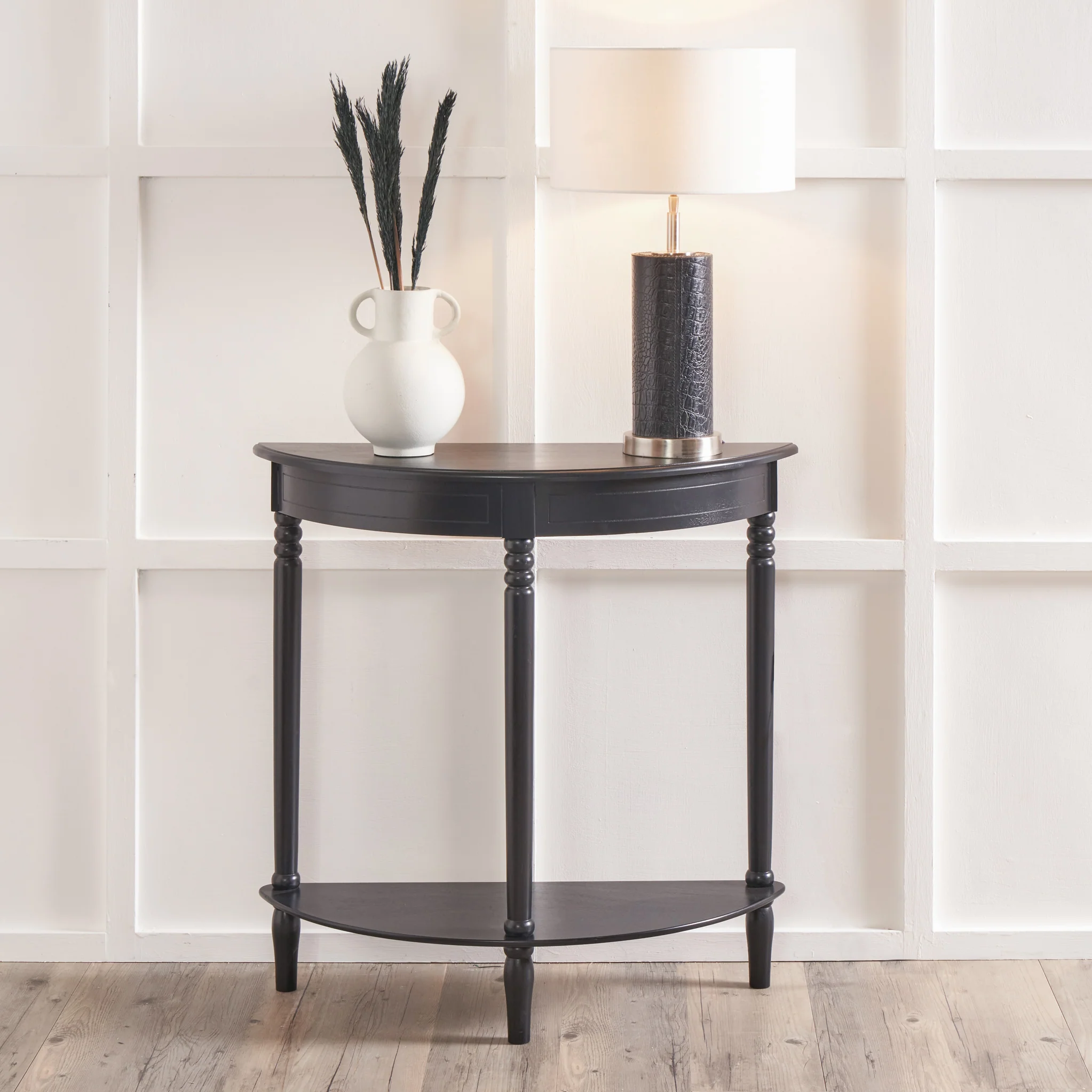 Heritage Pine Half Moon Console Table - Image 2