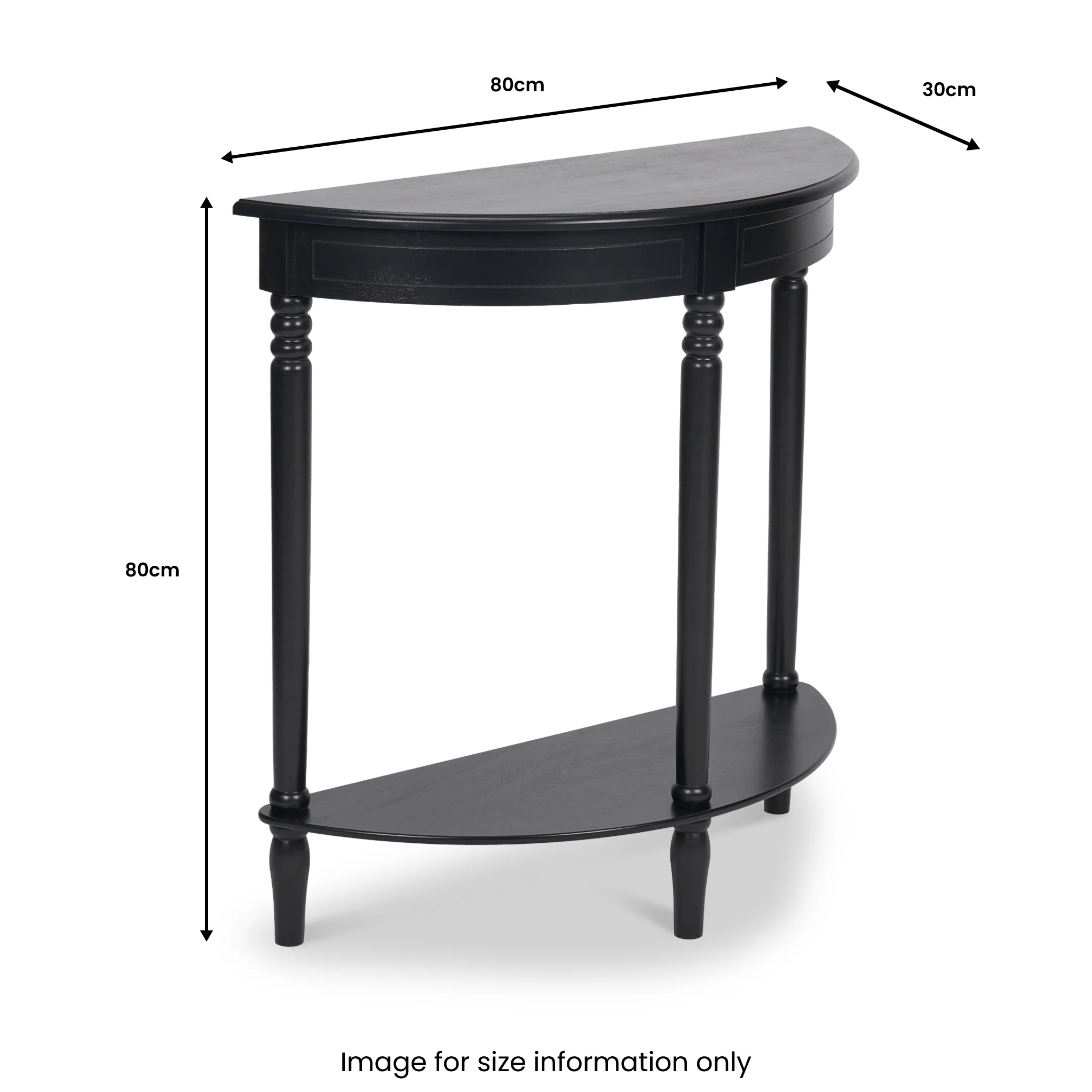 Heritage Pine Half Moon Console Table - Image 25