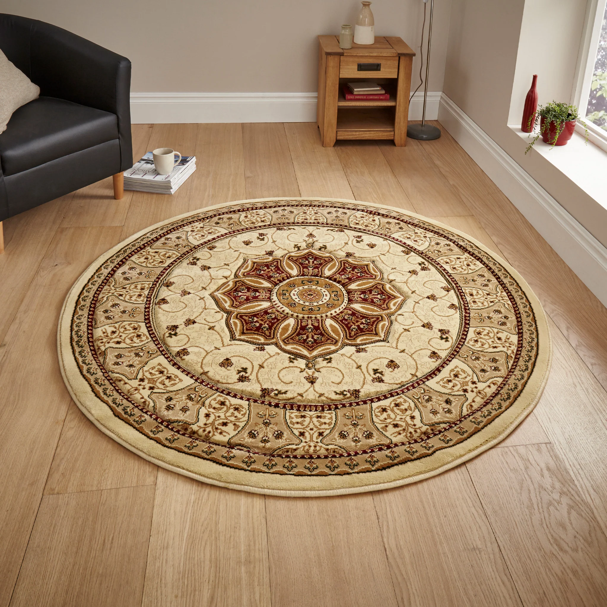 Holden Oriental Stain Resistant Circular Rug - Image 6