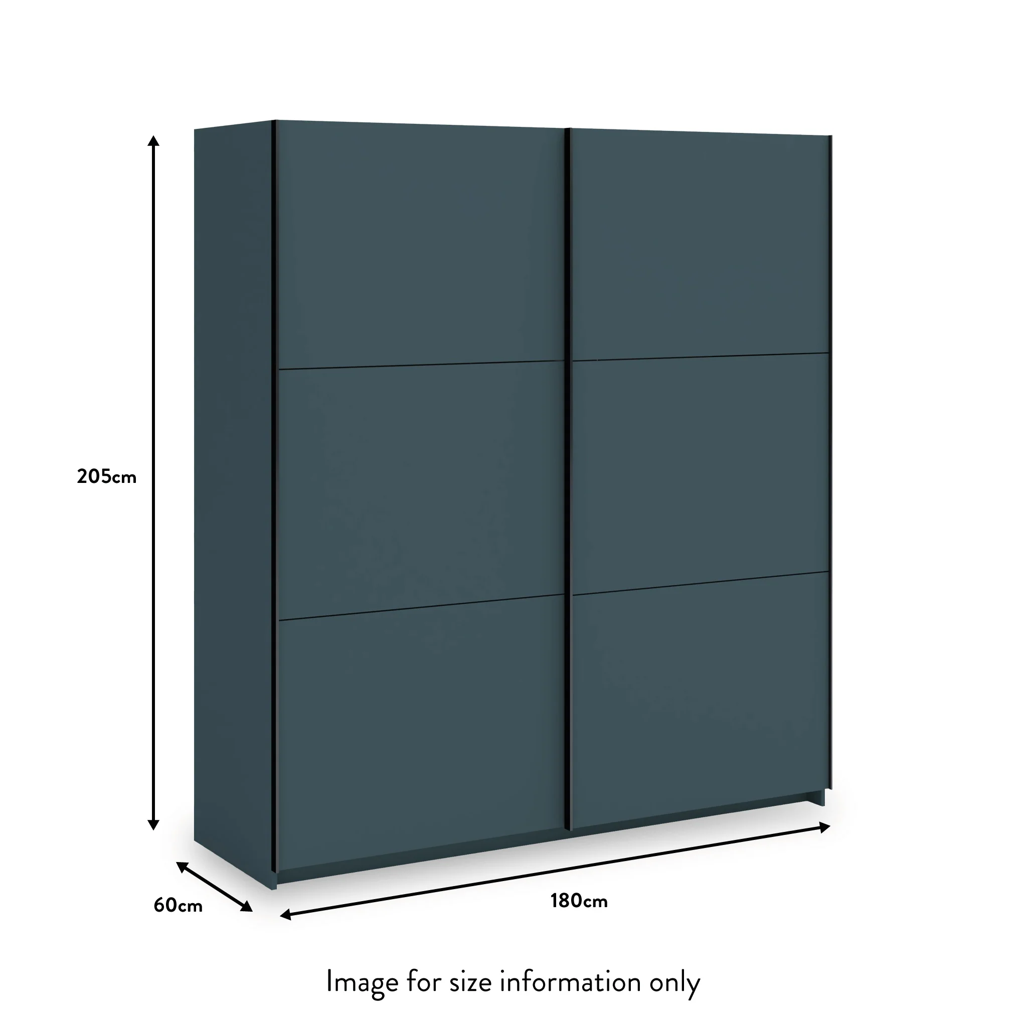 Holland 180cm Sliding Double Wardrobe - Image 5