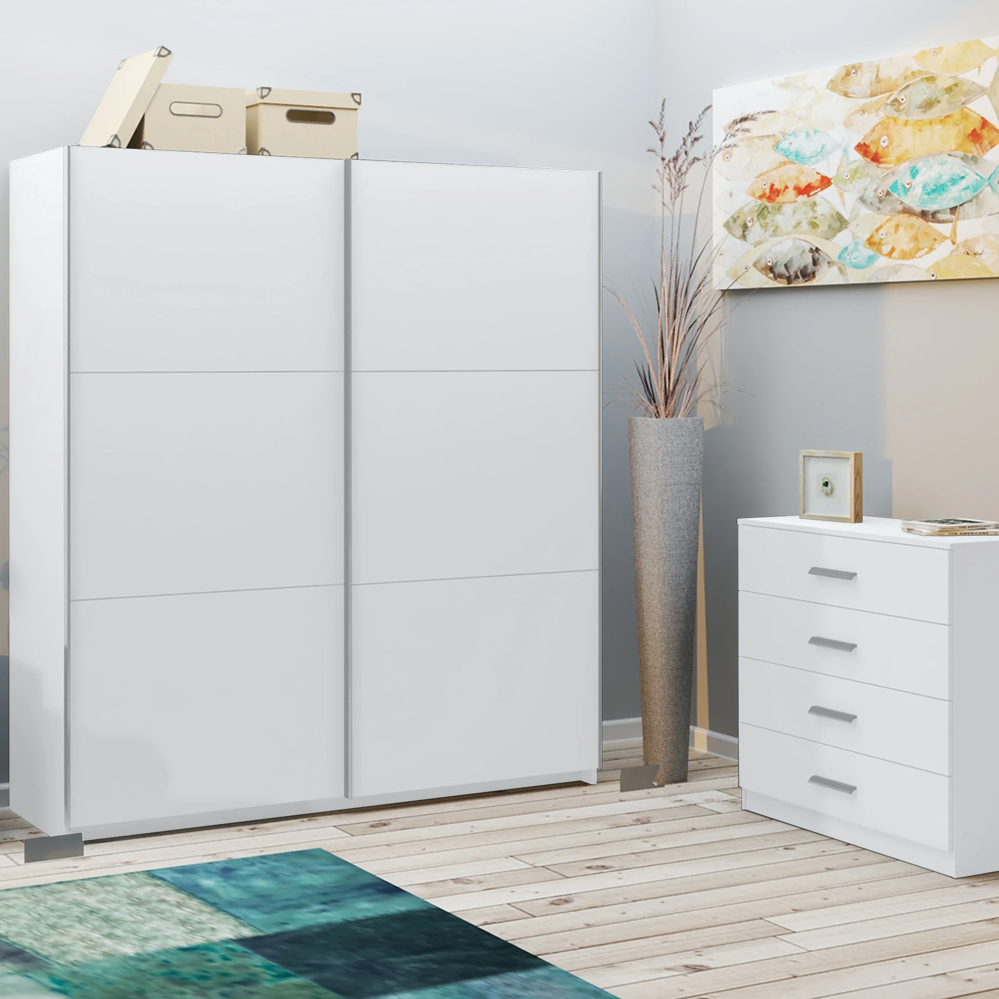 Holland 180cm Sliding Double Wardrobe - Image 7