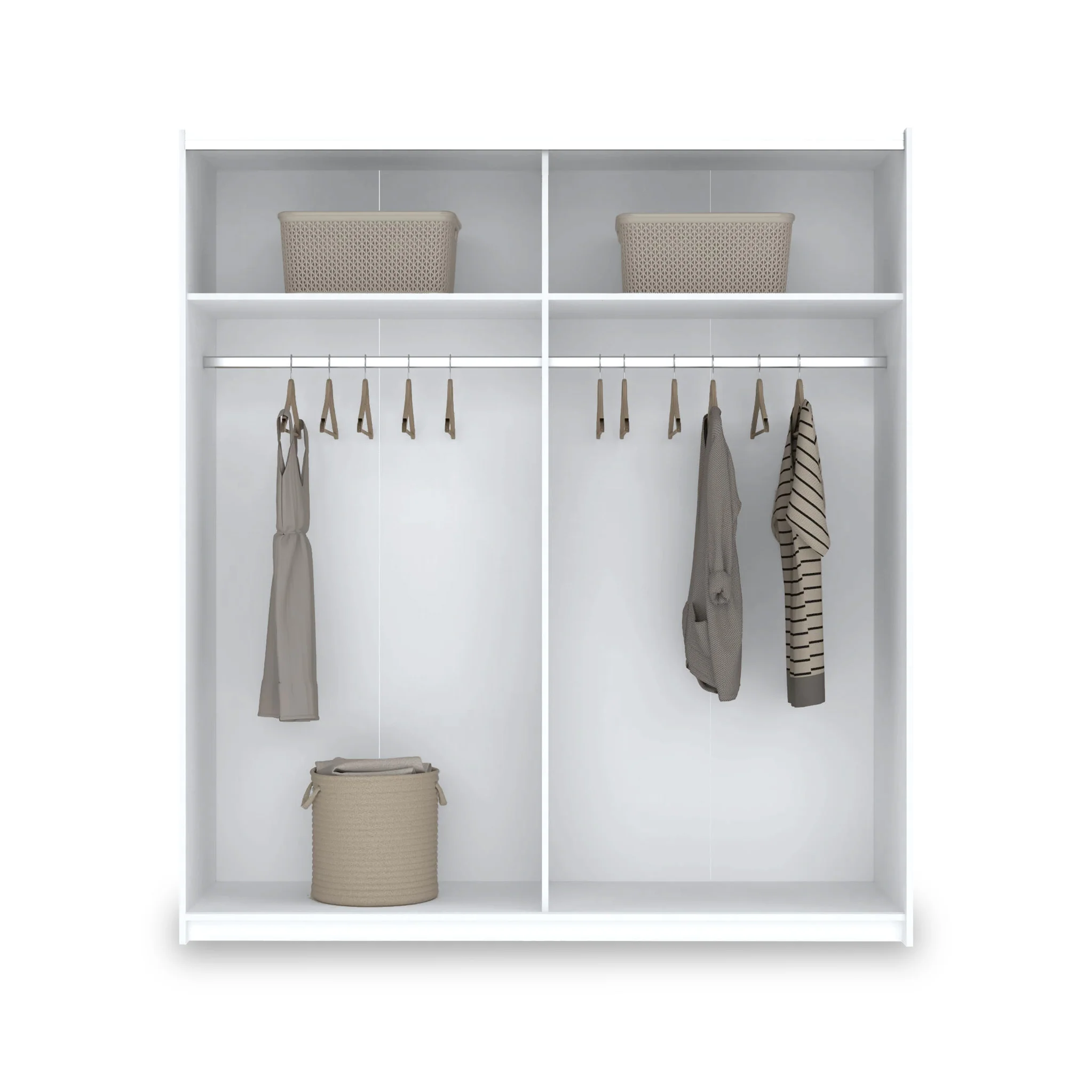 Holland 180cm Sliding Full Mirror Double Wardrobe - Image 9