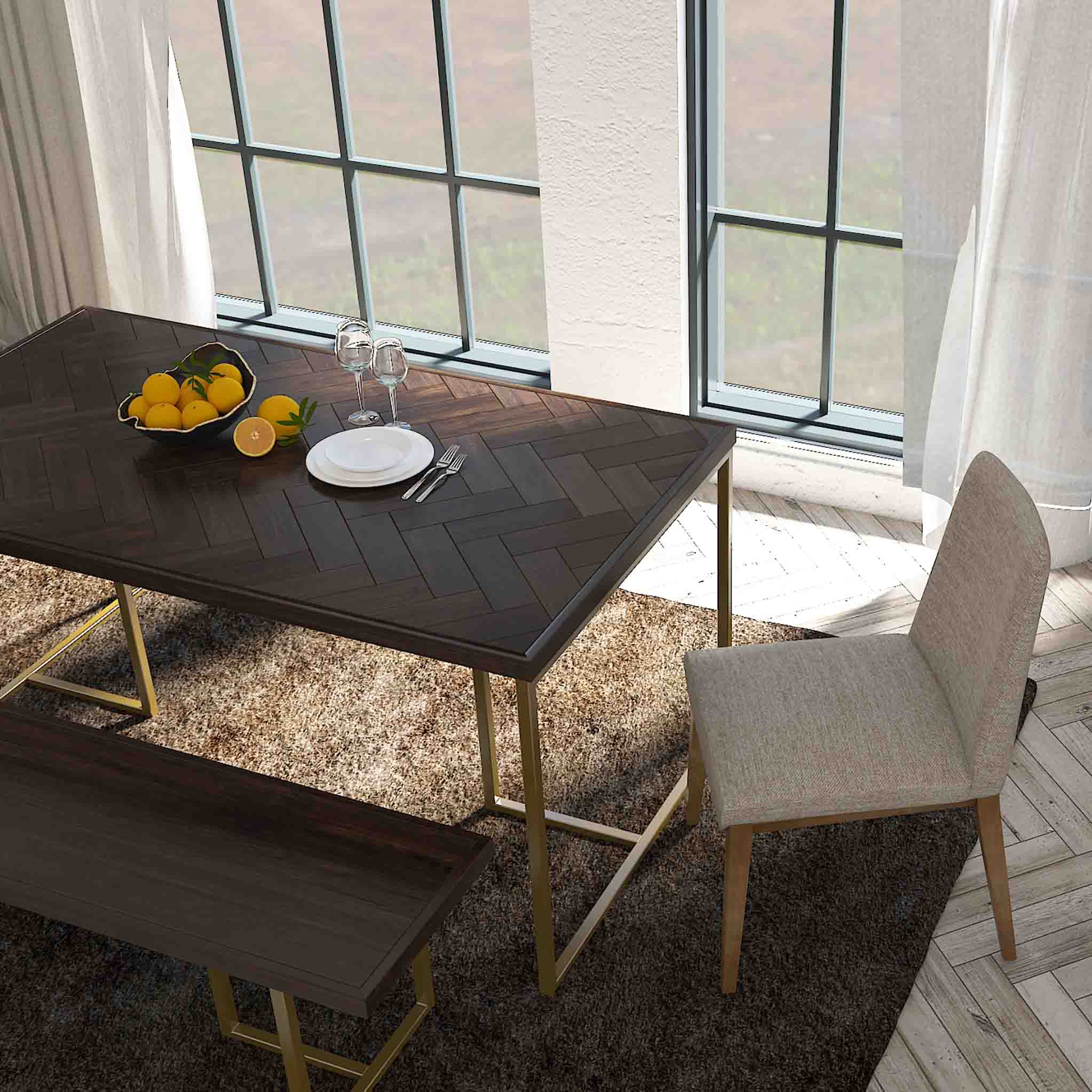 Houston Acacia 160cm Dining Table - Image 4