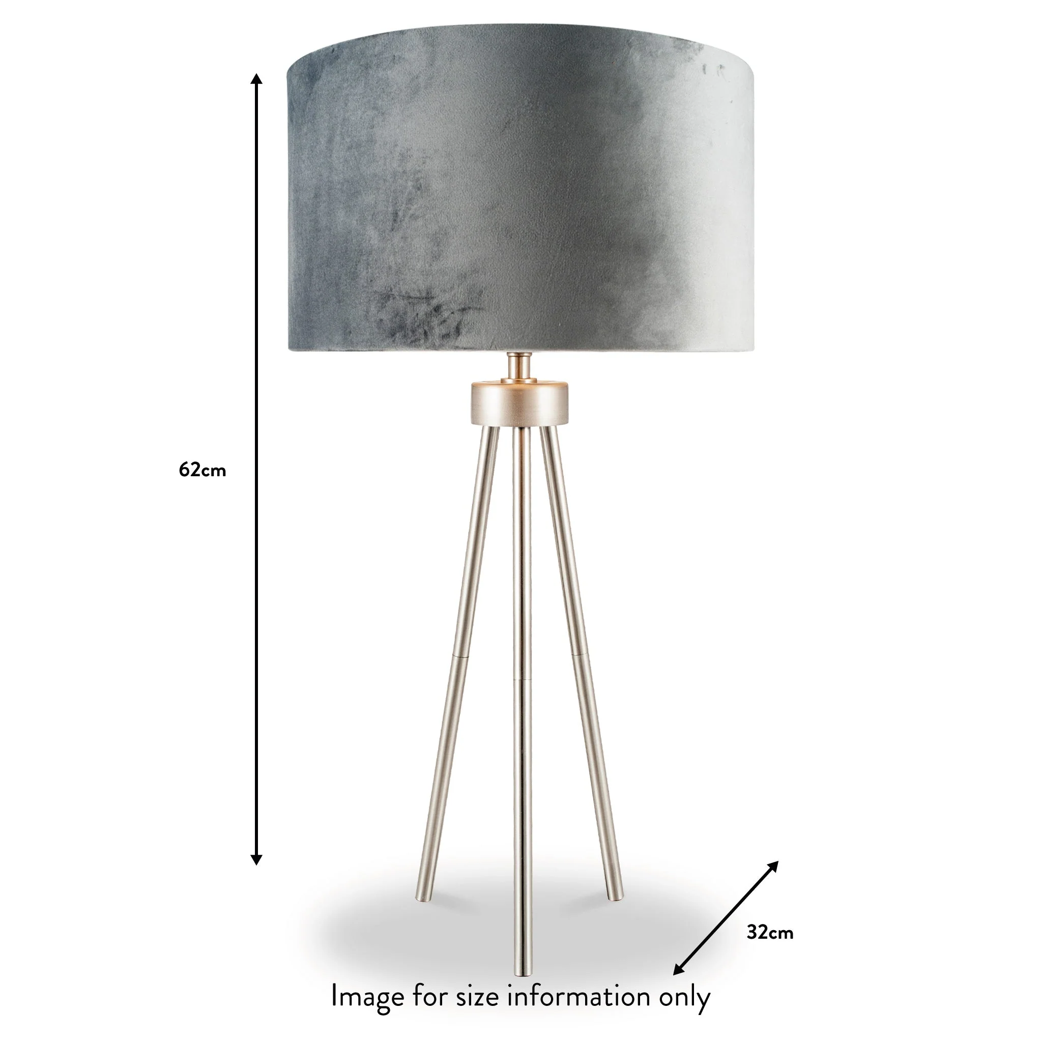 Houston Metal Tripod Table Lamp - Image 3