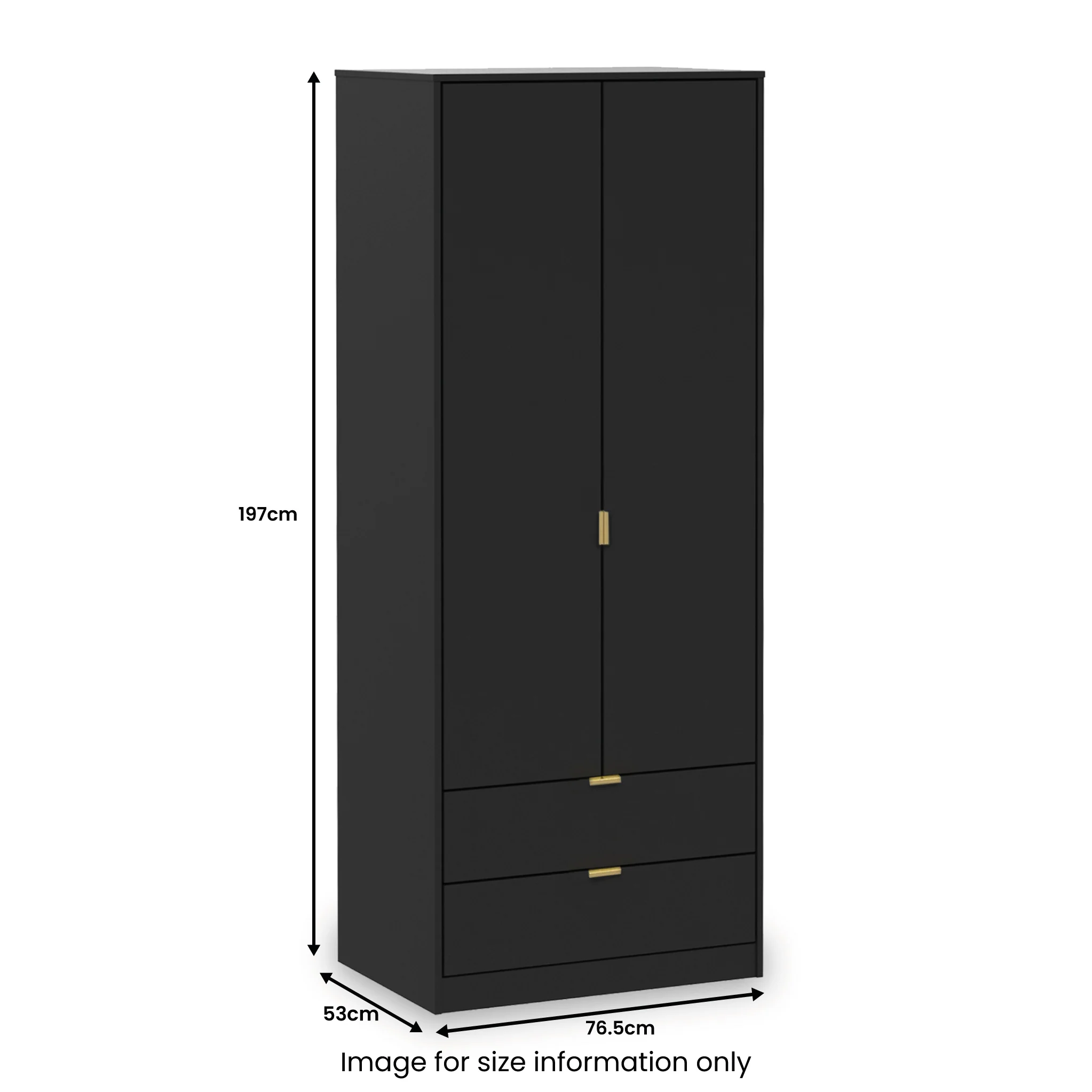 Hudson 2 Door 2 Drawer Wardrobe - Image 22