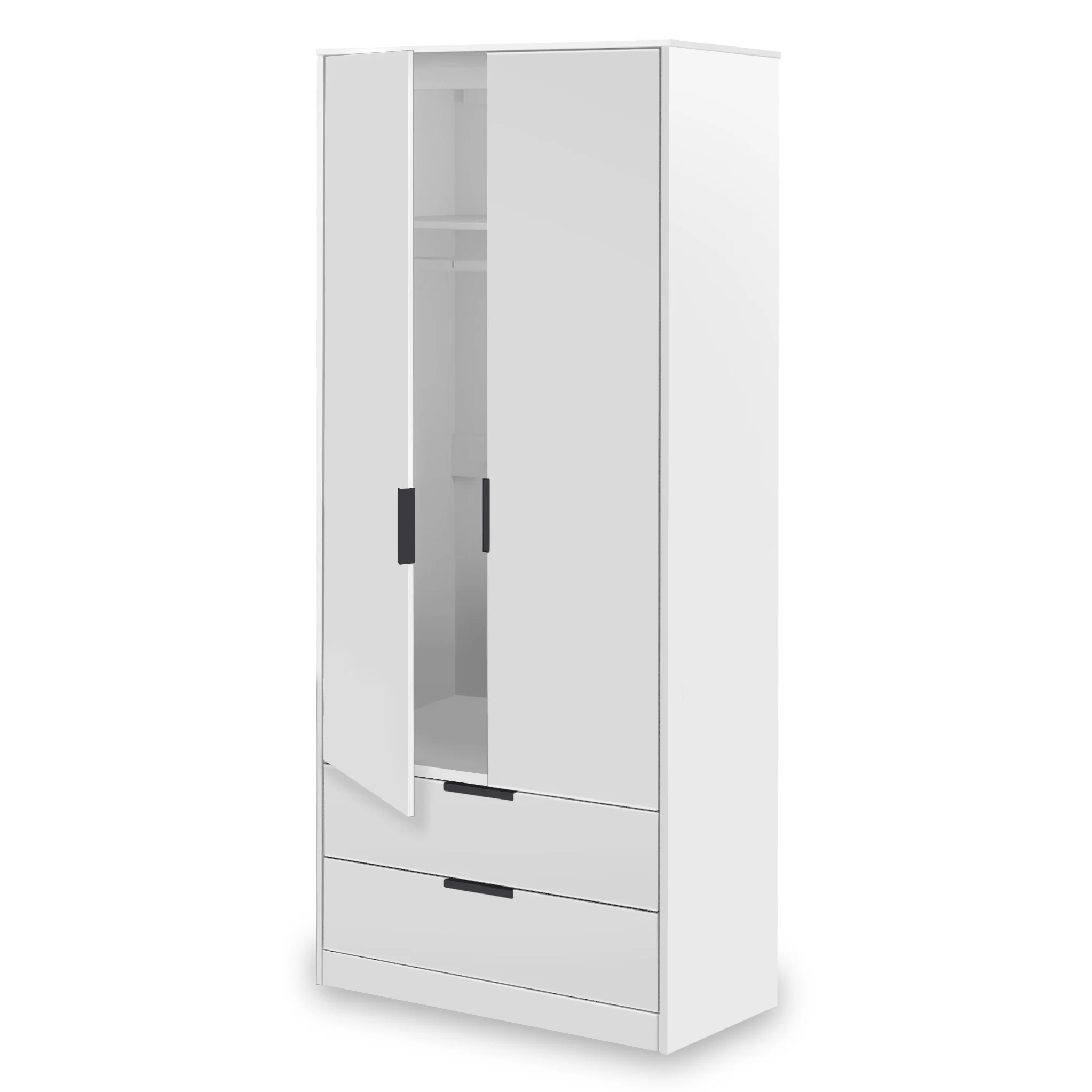 Hudson 2 Door 2 Drawer Wardrobe - Image 9