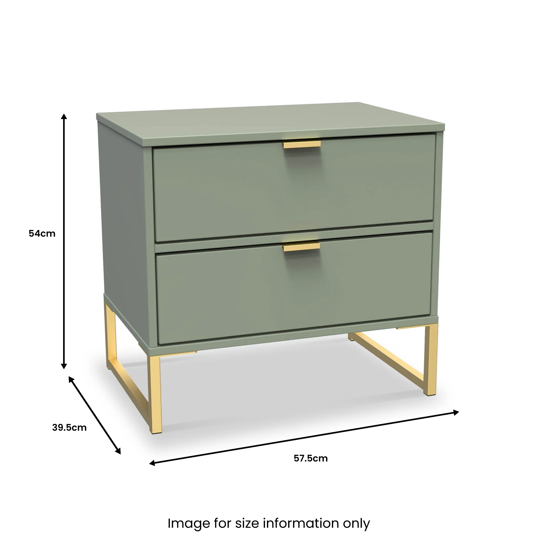 Hudson 2 Drawer Bedside Table - Image 16