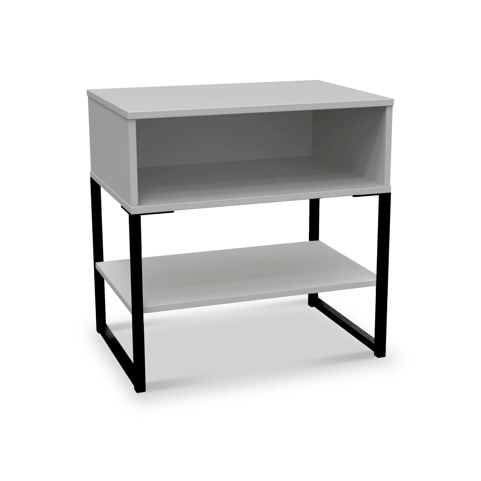 Hudson Open Drawer Bedside Table with Lower Shelf - Image 3