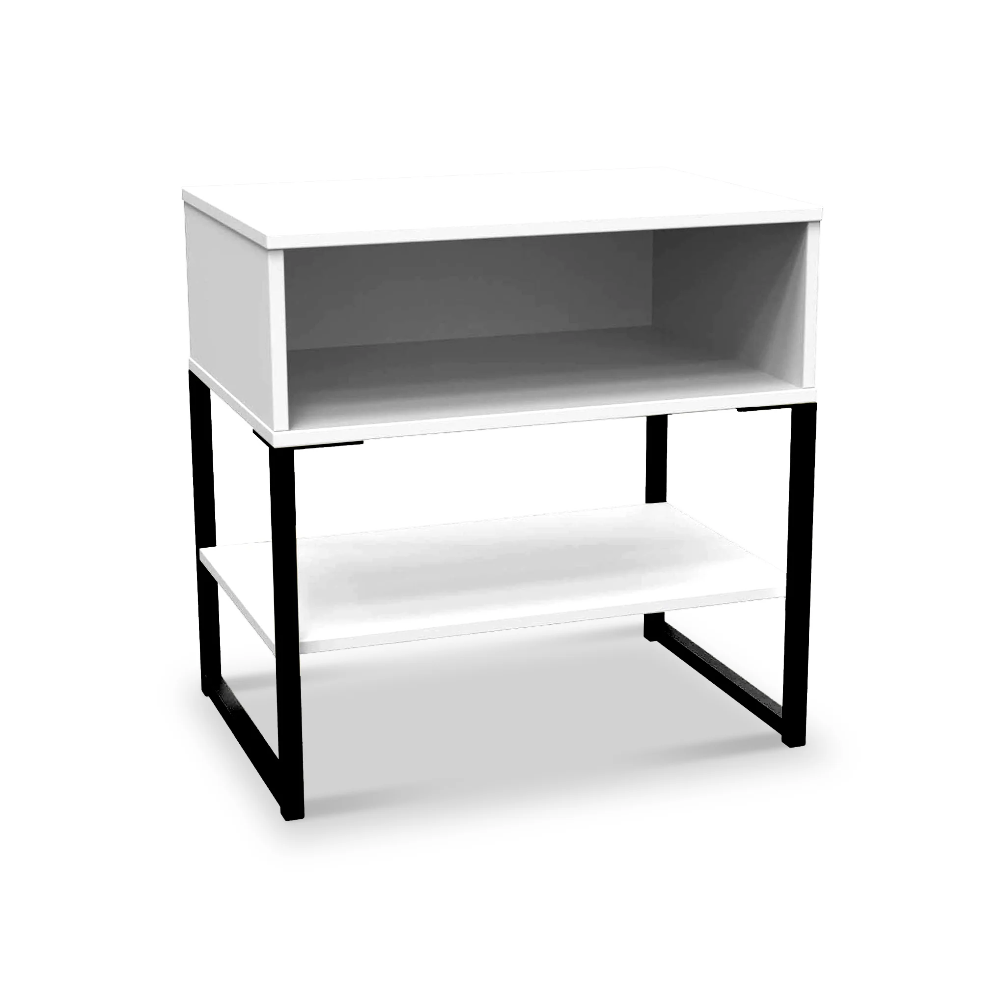 Hudson Open Drawer Bedside Table with Lower Shelf - Image 5