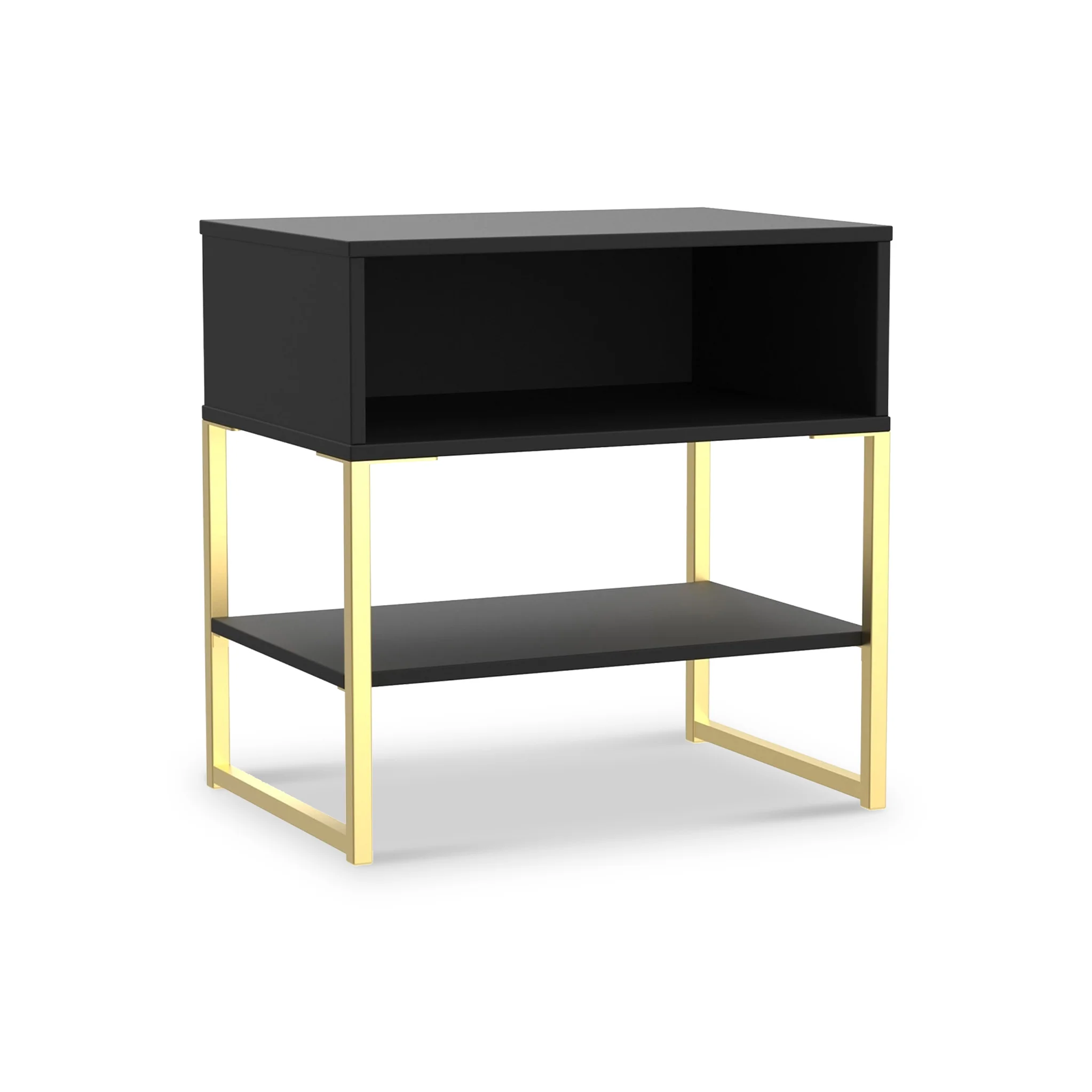 Hudson Open Drawer Bedside Table with Lower Shelf - Image 7