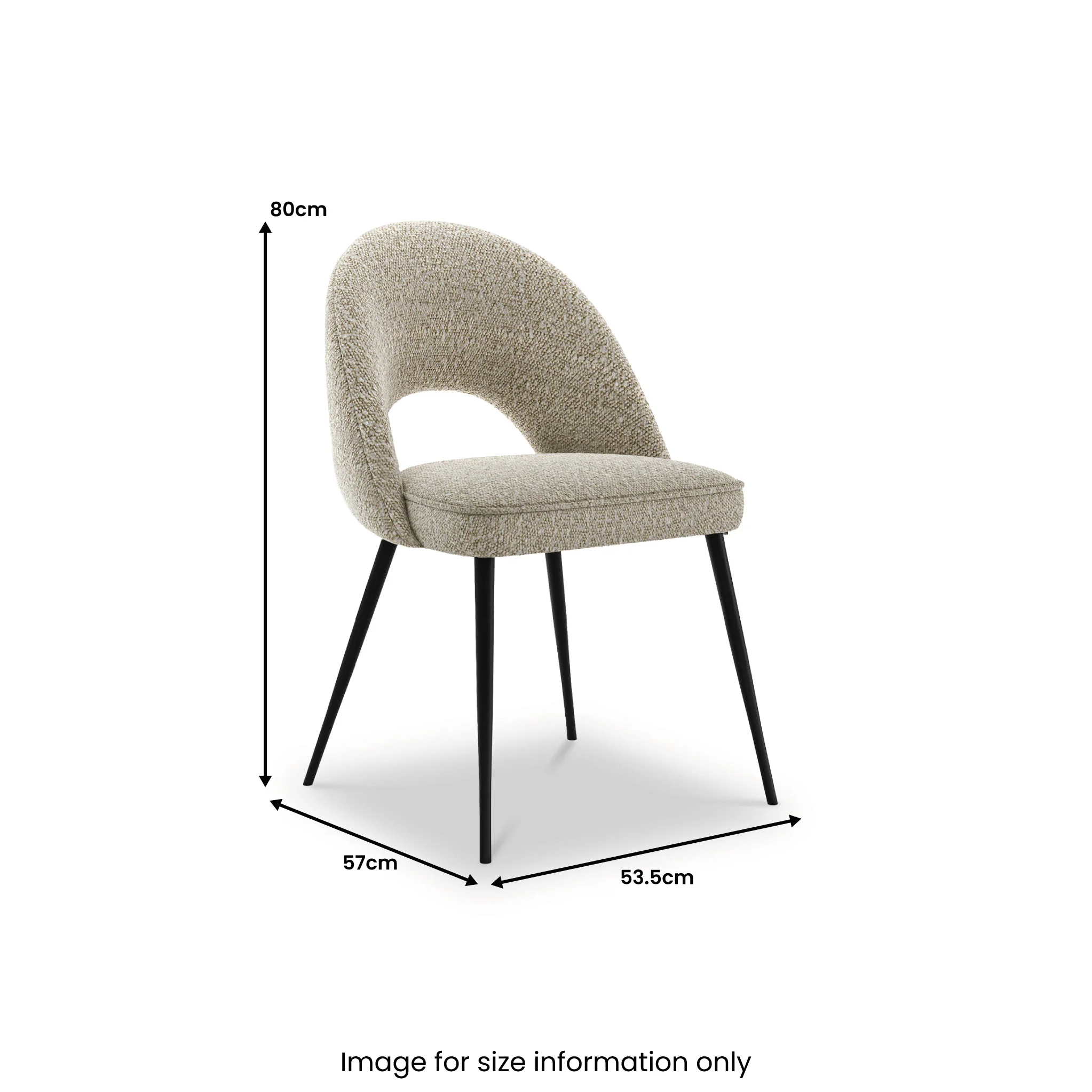 Hughes Boucle Dining Chair - Image 4