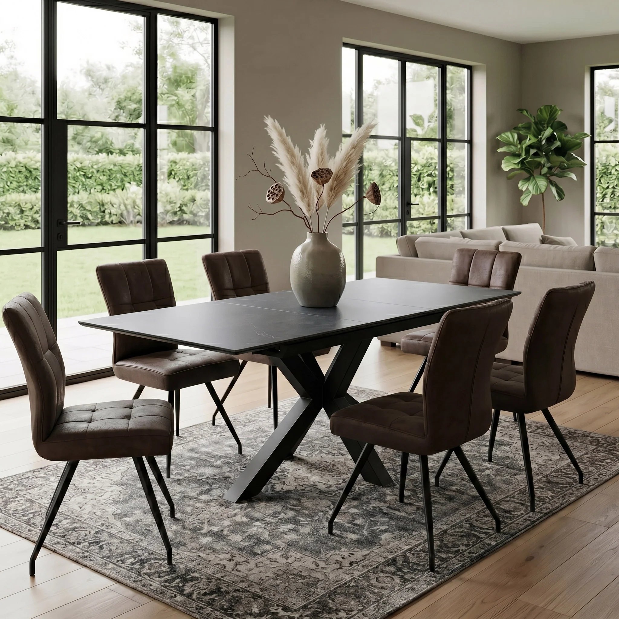 Hurley 120-160cm Extending Ceramic Dining Table - Image 2