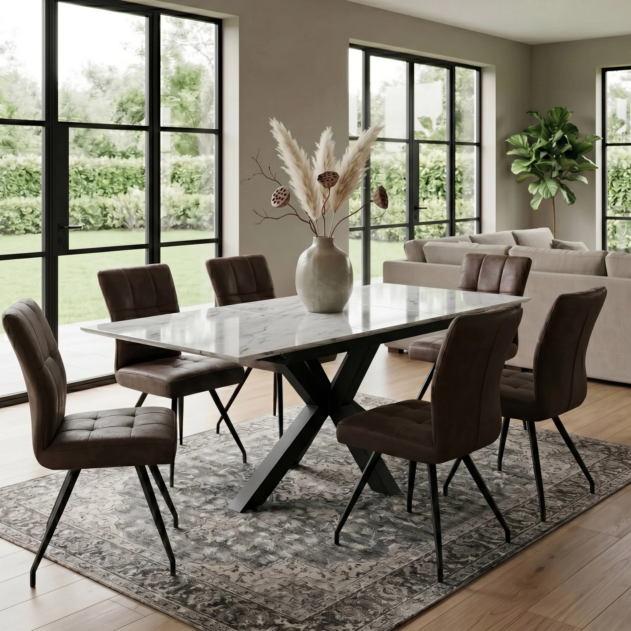 Hurley 120-160cm Extending Ceramic Dining Table - Image 8