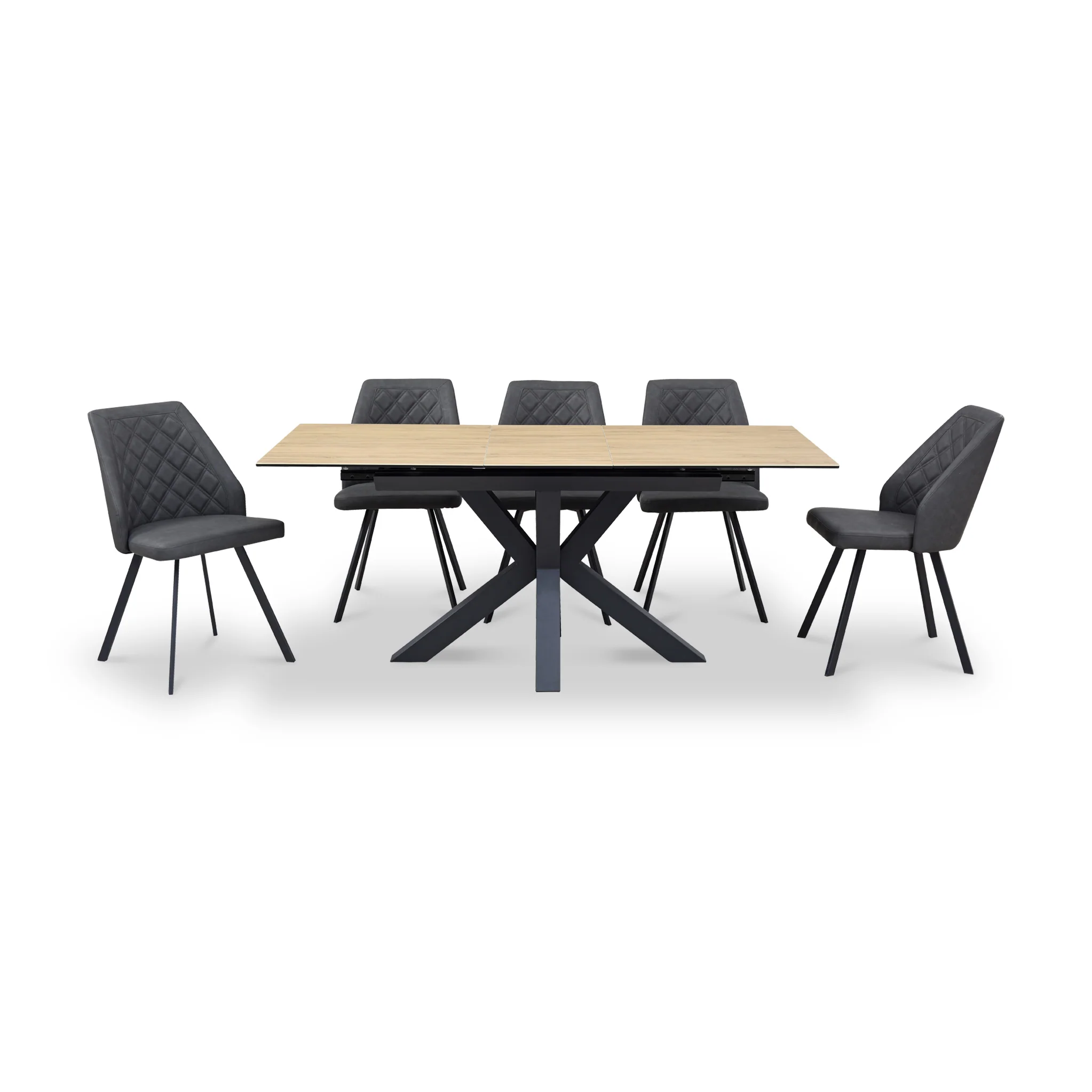 Hurley Wood 120-160cm Extending Ceramic Dining Table - Image 6