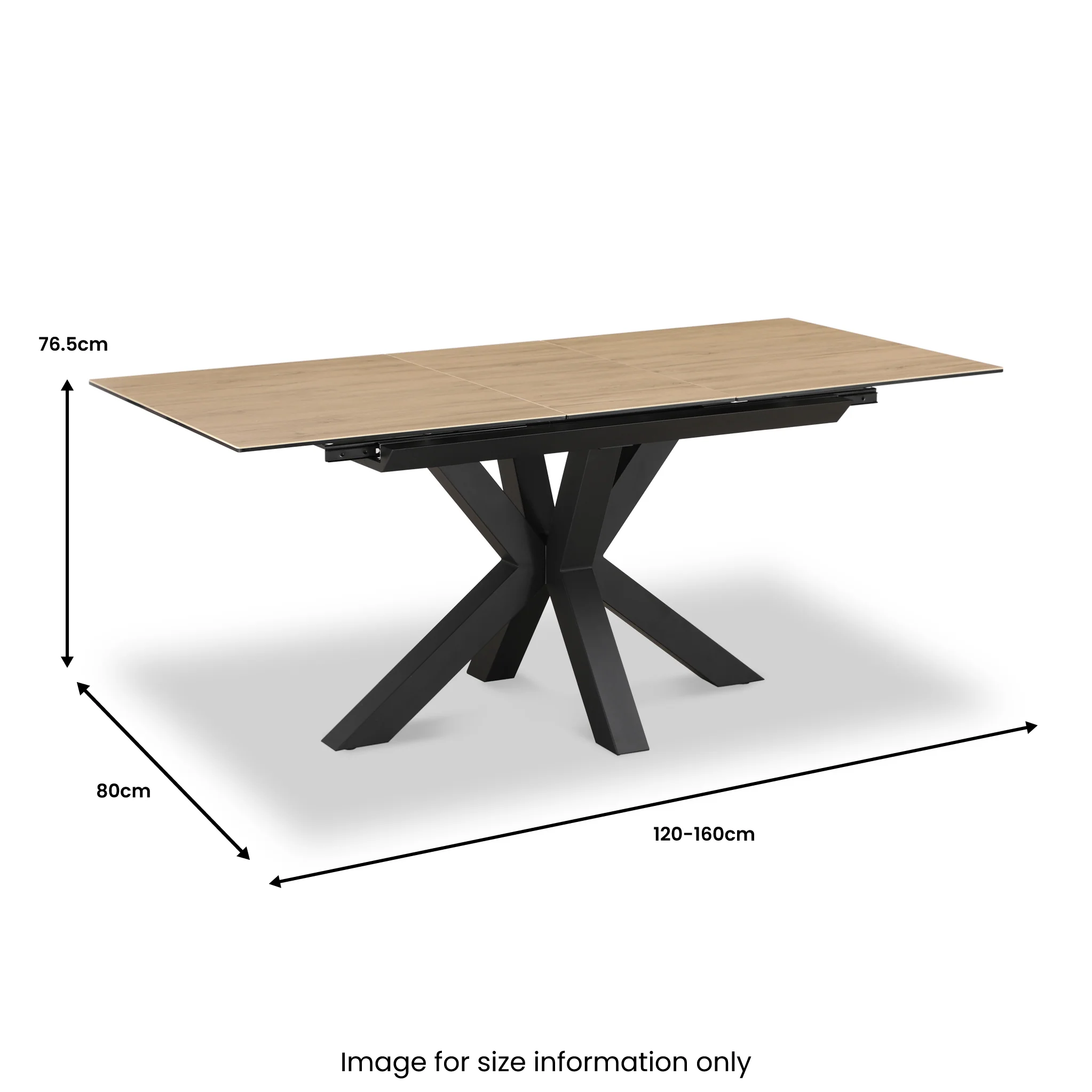 Hurley Wood 120-160cm Extending Ceramic Dining Table - Image 8