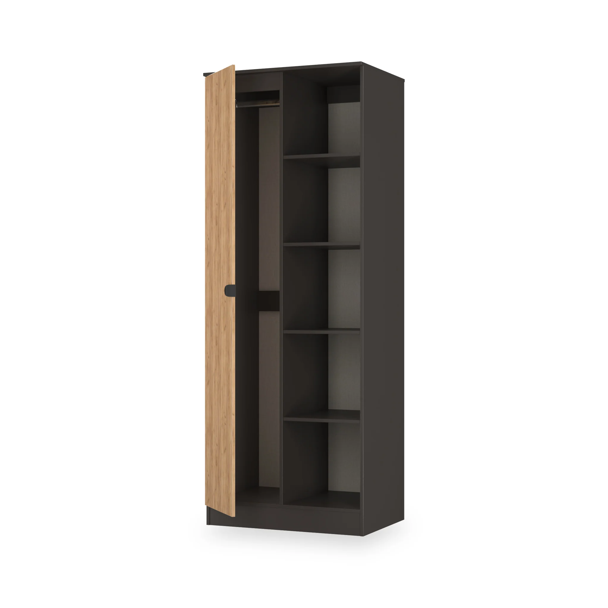 Huxley 1 Door Wardrobe with Open Shelves - Image 11