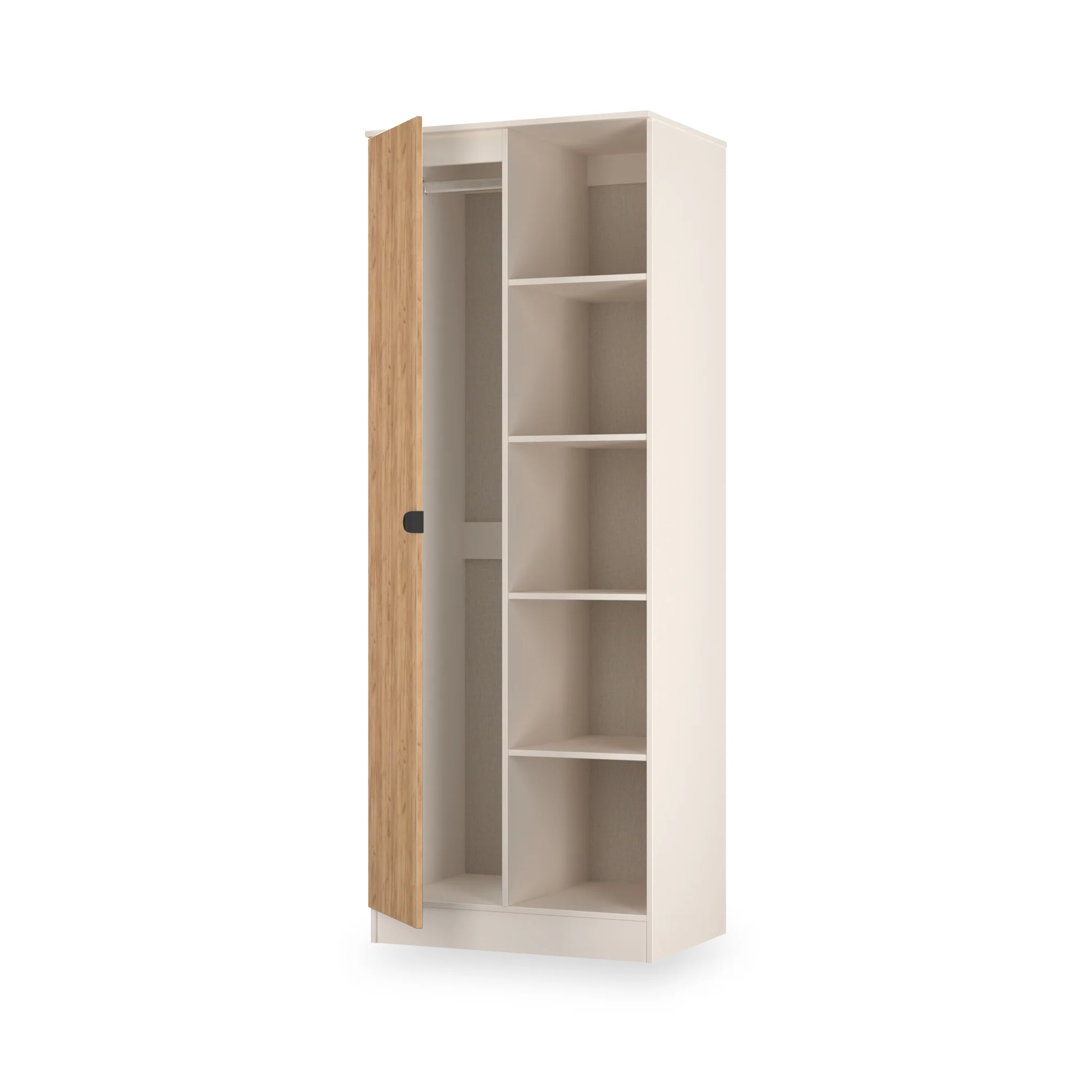 Huxley 1 Door Wardrobe with Open Shelves - Image 4