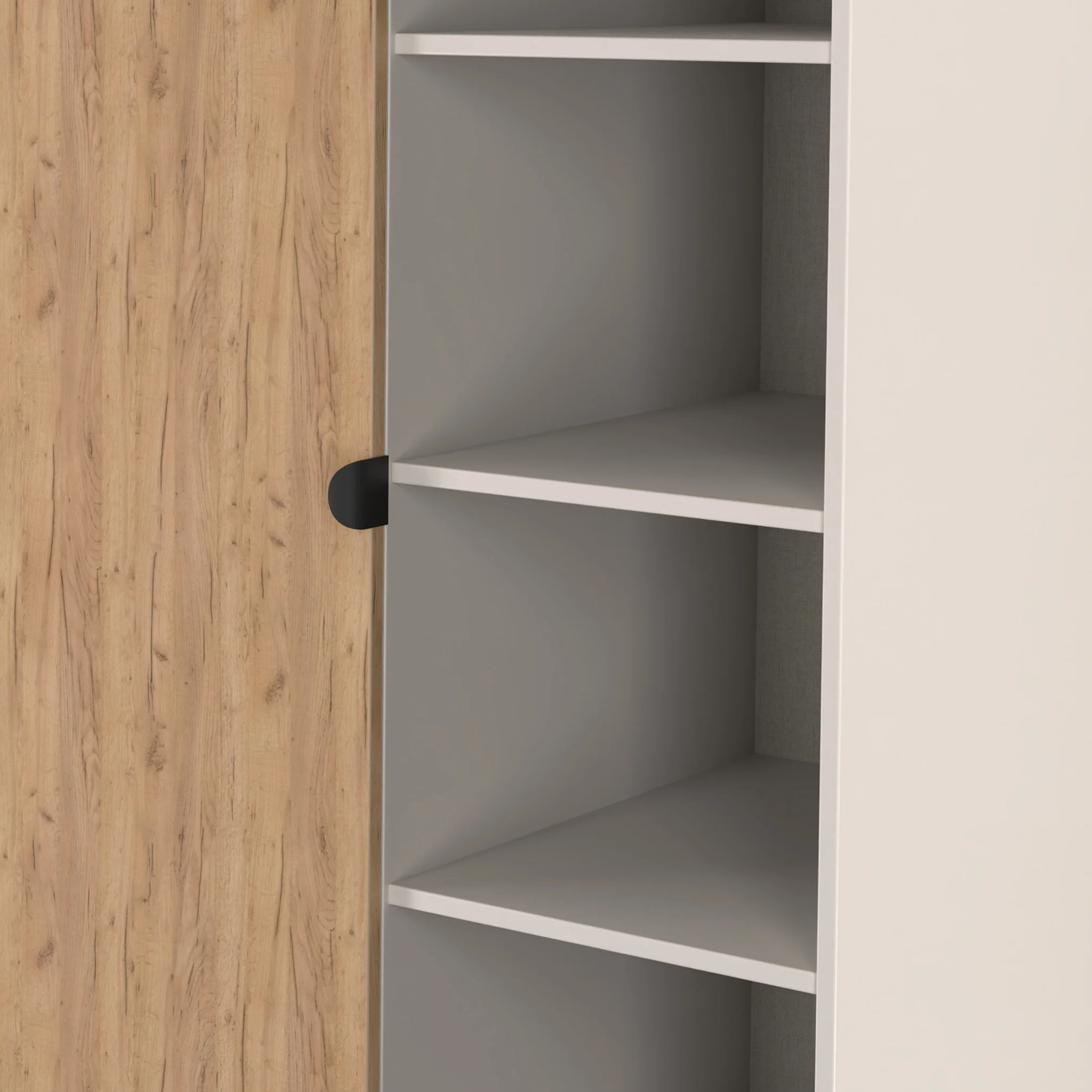 Huxley 1 Door Wardrobe with Open Shelves - Image 6