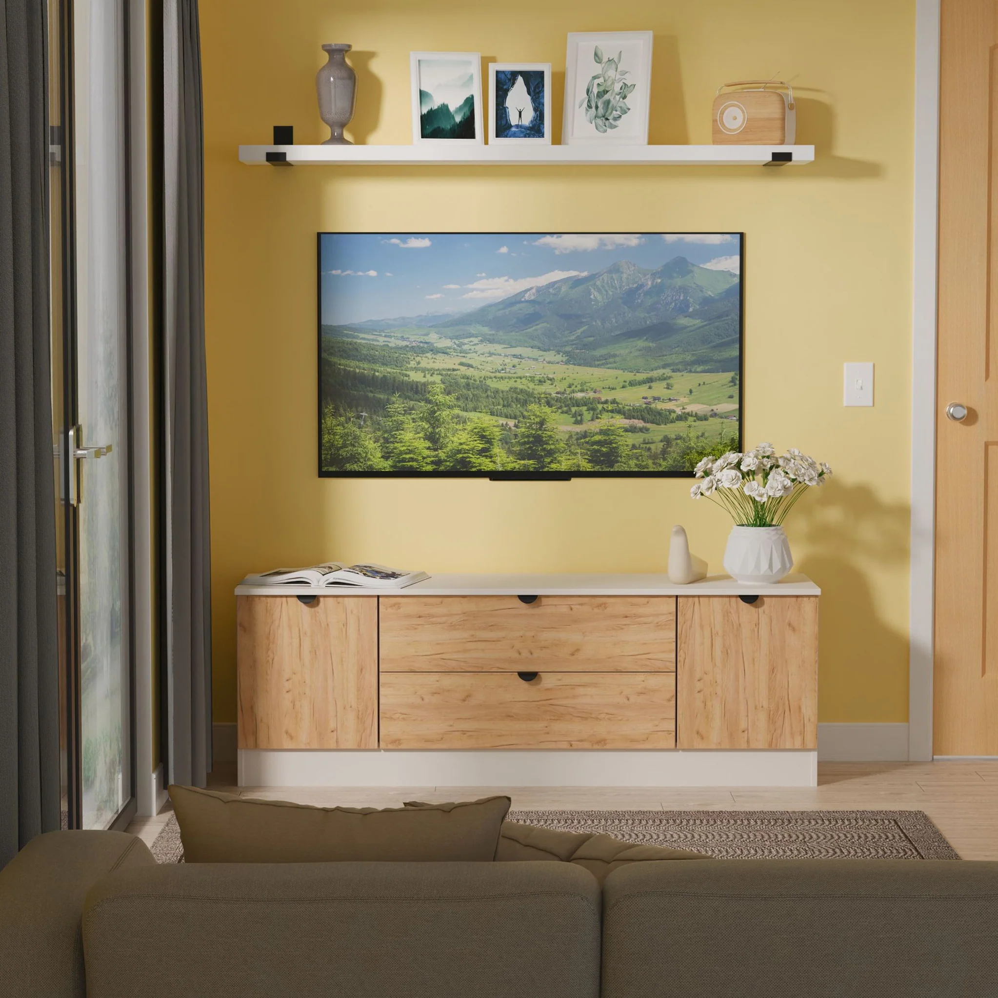 Huxley 2 Door 2 Drawer TV Unit - Image 2