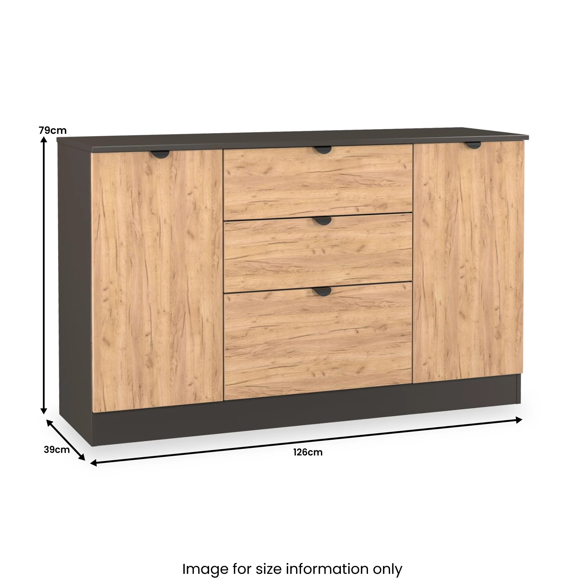 Huxley 2 Door 3 Drawer Sideboard - Image 22