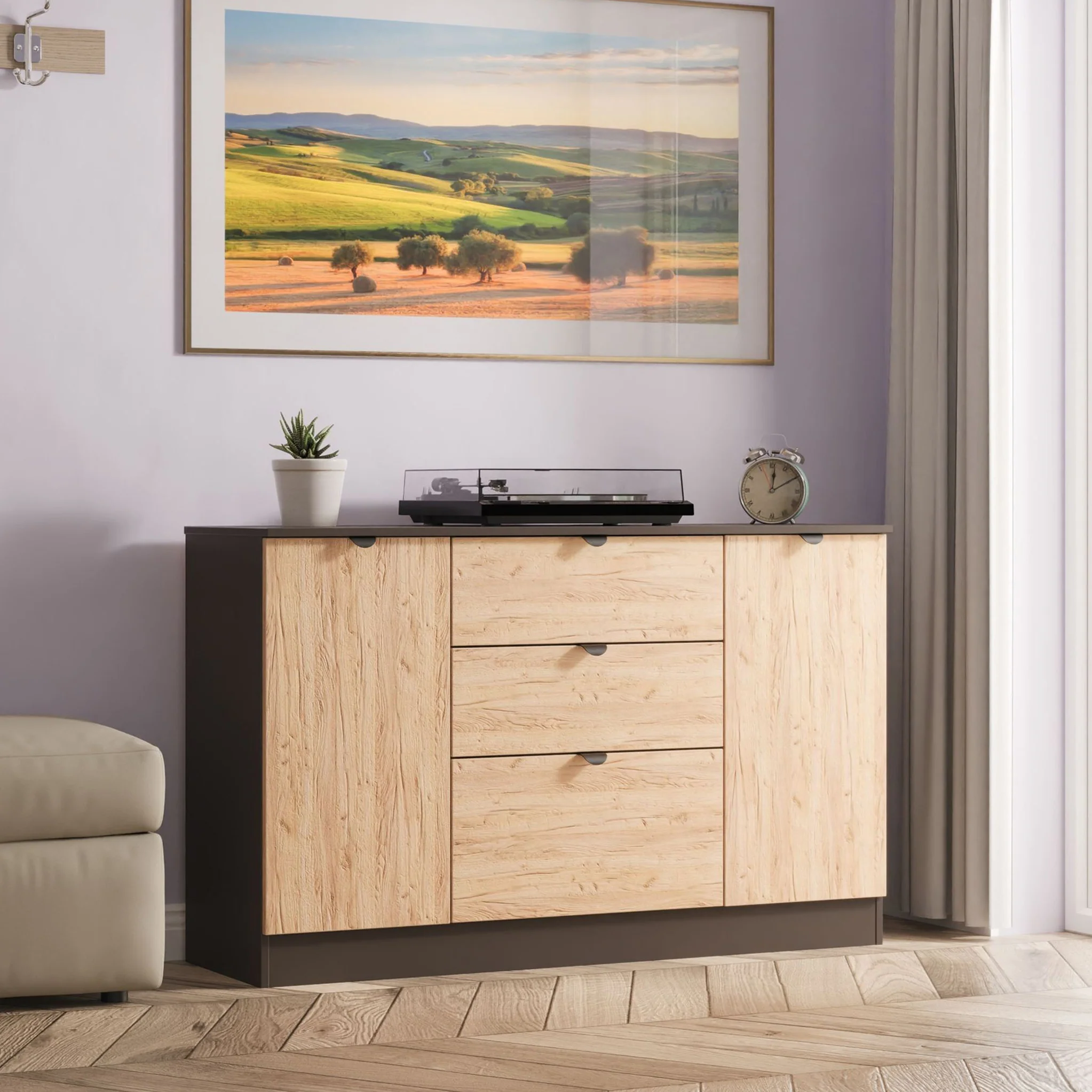 Huxley 2 Door 3 Drawer Sideboard - Image 9