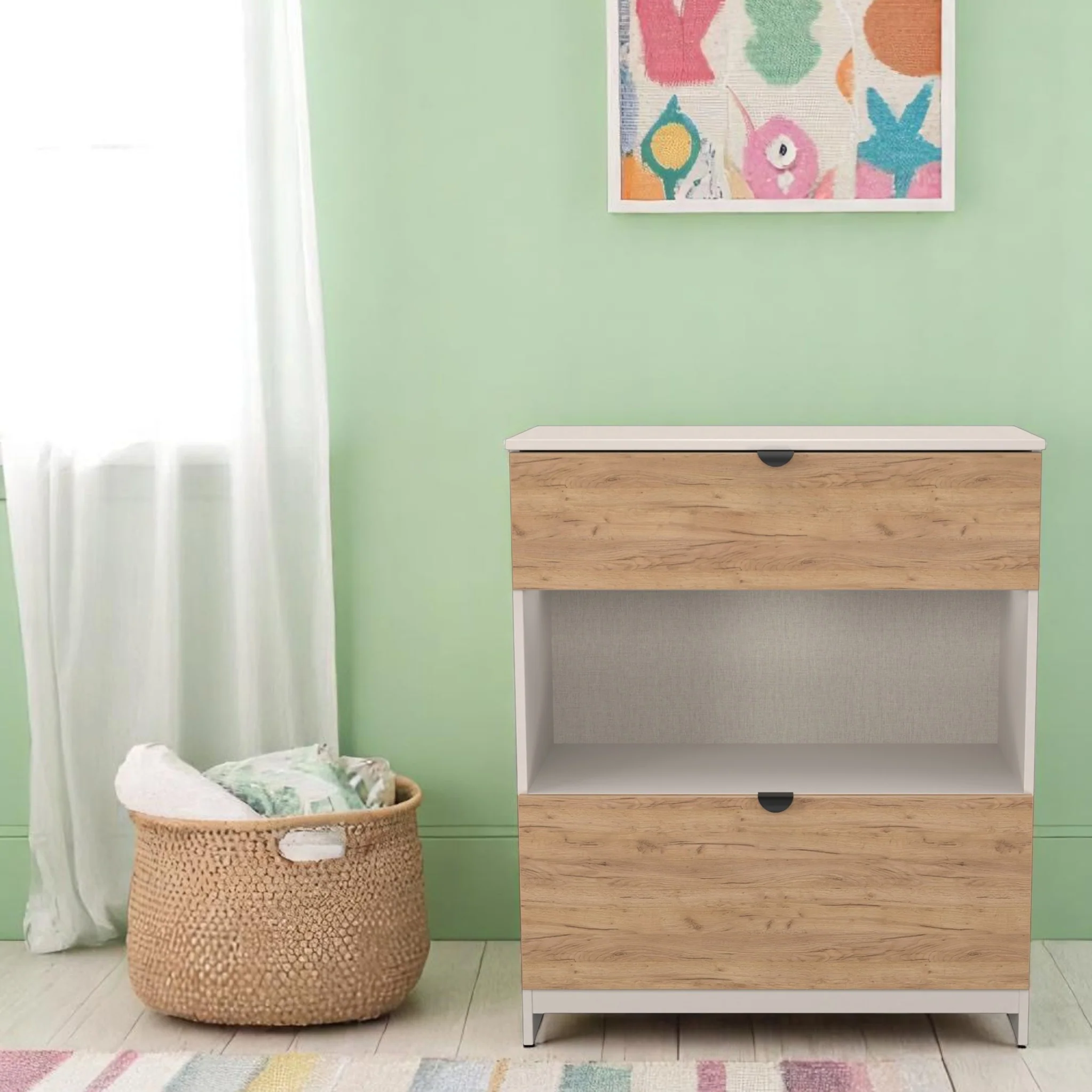 Huxley 2 Drawer Deep Chest of Drawers - Image 2