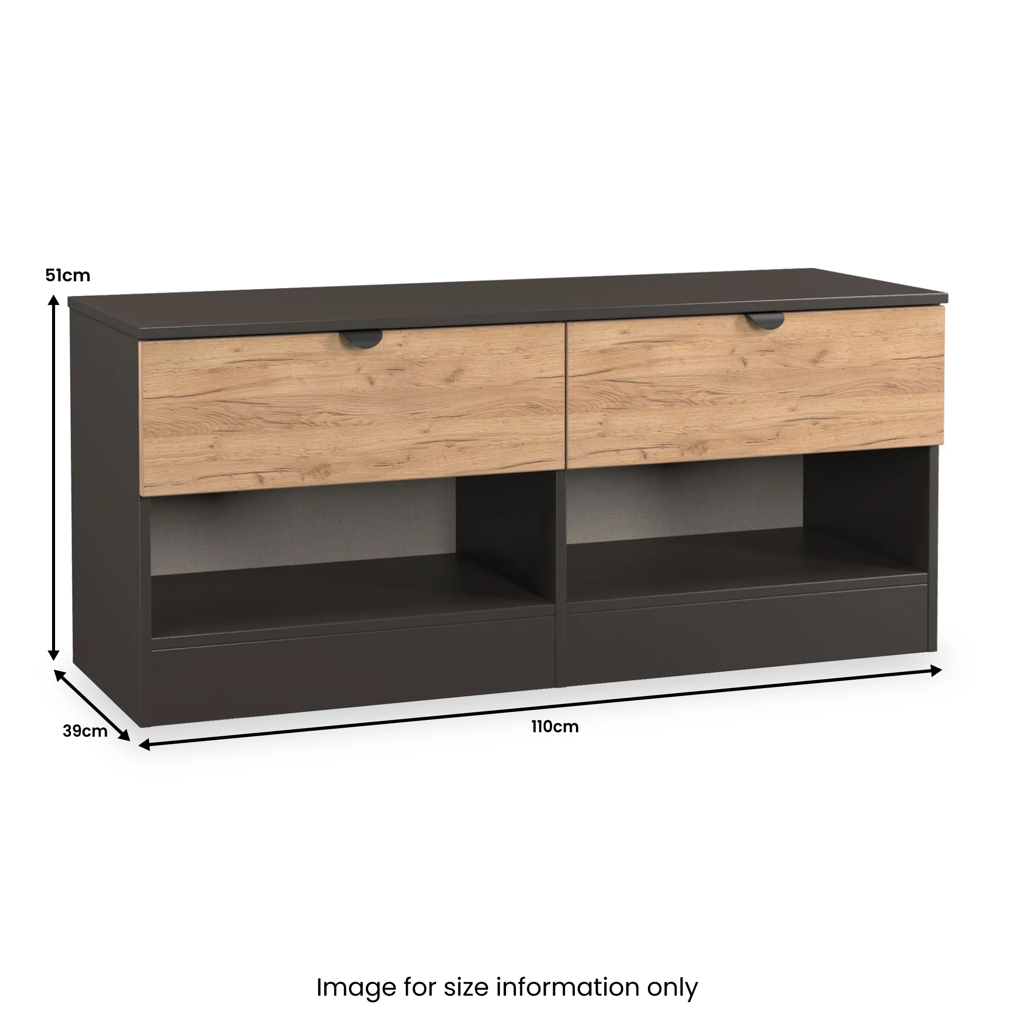 Huxley 2 Drawer Low Storage Unit - Image 19