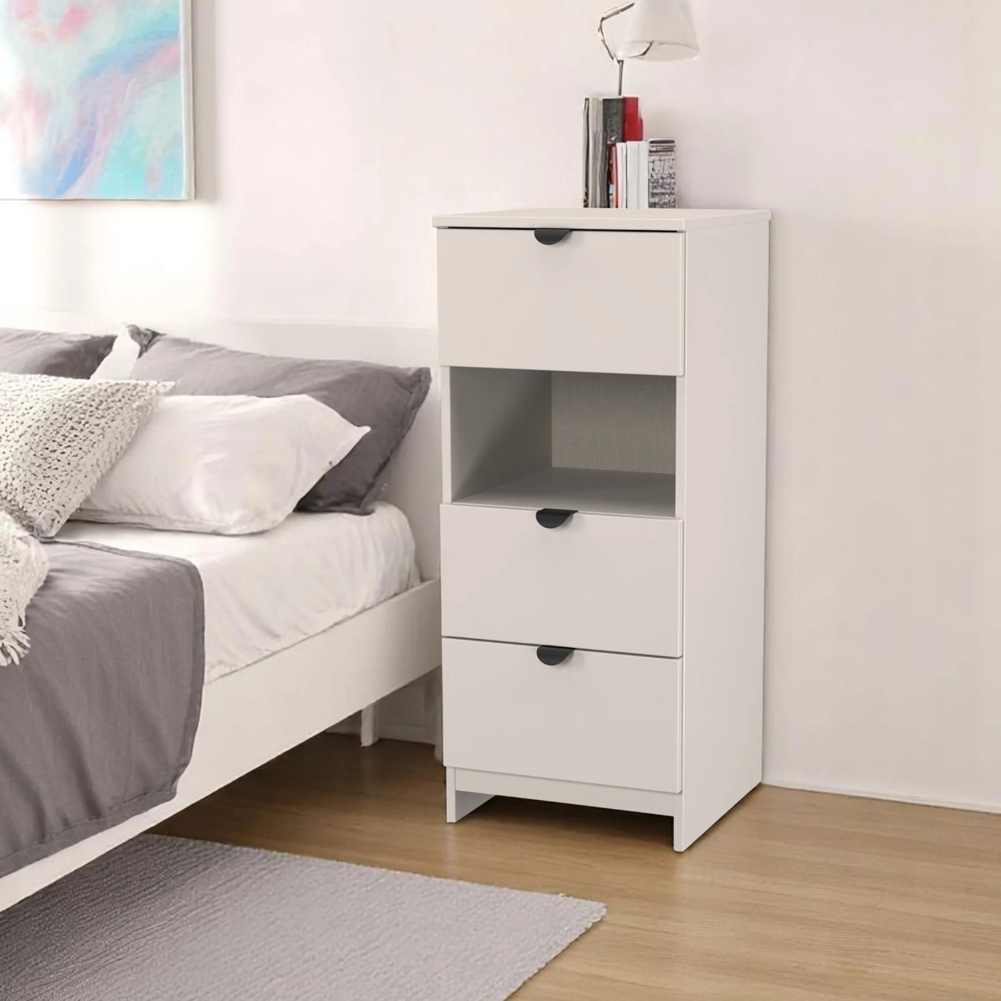 Huxley 3 Drawer Bedside Table - Image 14