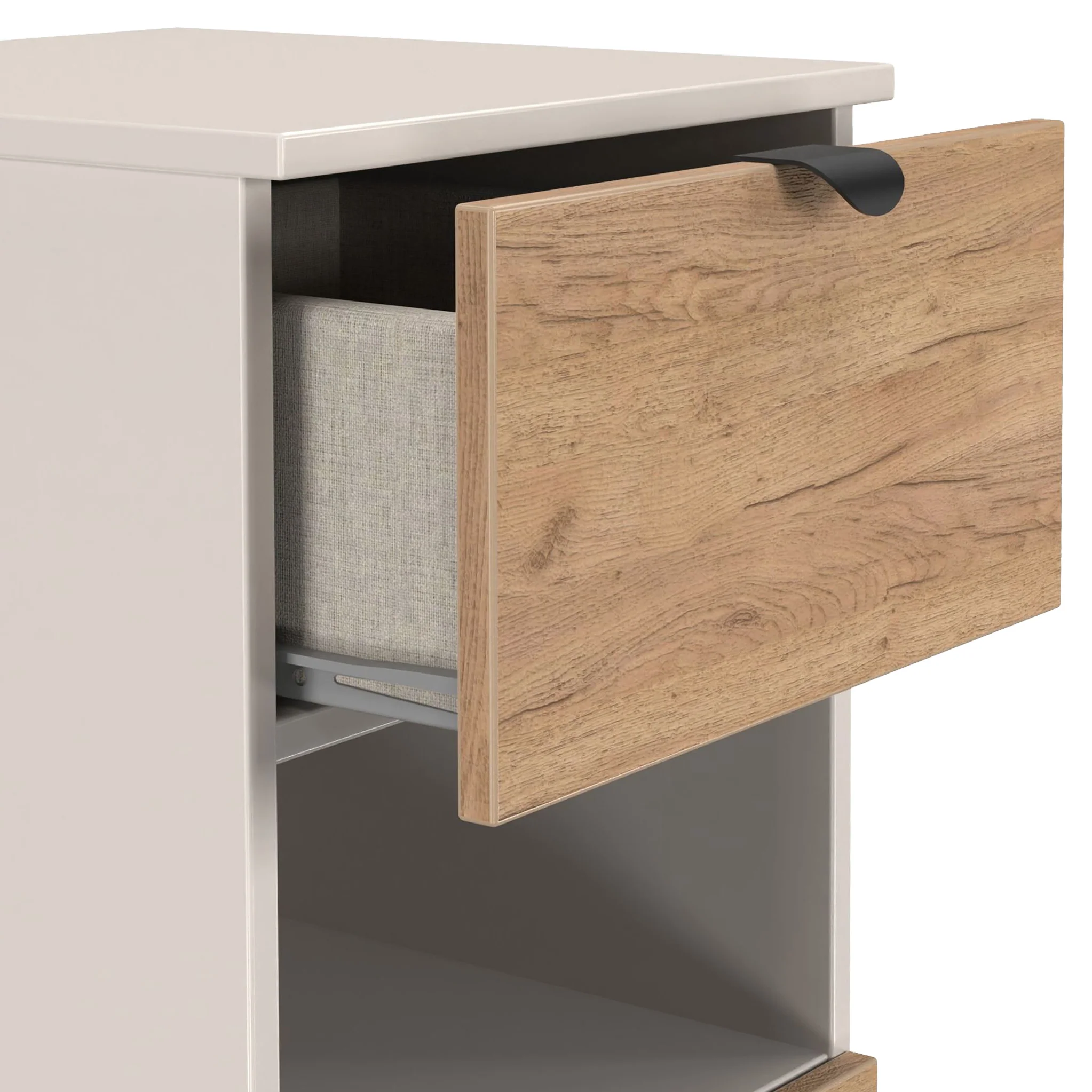 Huxley 3 Drawer Bedside Table - Image 4